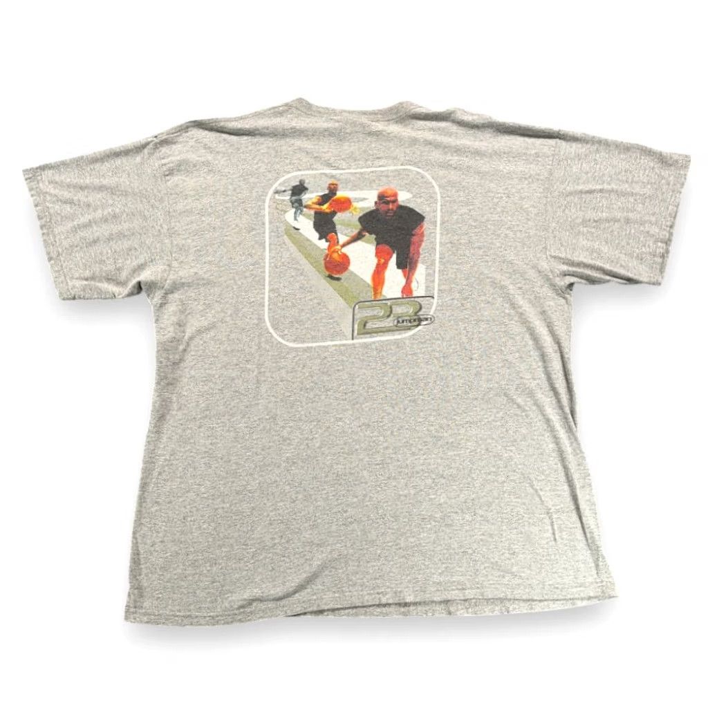 Nike VINTAGE Nike Jumpman Basketball Shirt Adult 2XL Gray USA 90s Tee Size US XXL / EU 58 / 5 - 2 Thumbnail