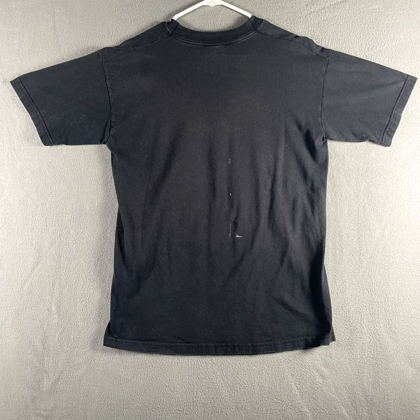 Fruit Of The Loom VINTAGE Rock In And Roll Out Cafe Shirt Mens Medium Black Amsterdam Guitar 90s Tee Size US M / EU 48-50 / 2 - 2 Thumbnail