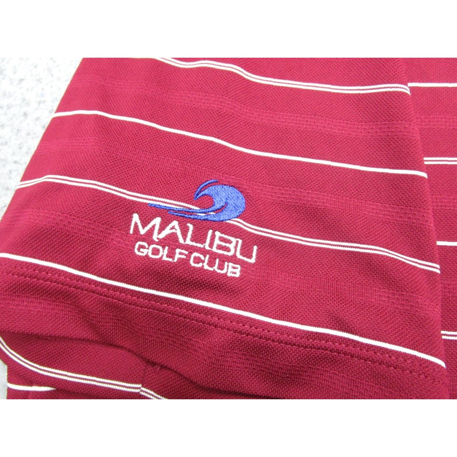 Nike Nike Polo Shirt Mens L Red Dri-Fit Striped Malibu California Golf Club Nike Dri-FIT Mens Polo L Red Striped California Golf Size US L / EU 52-54 / 3 - 4 Thumbnail