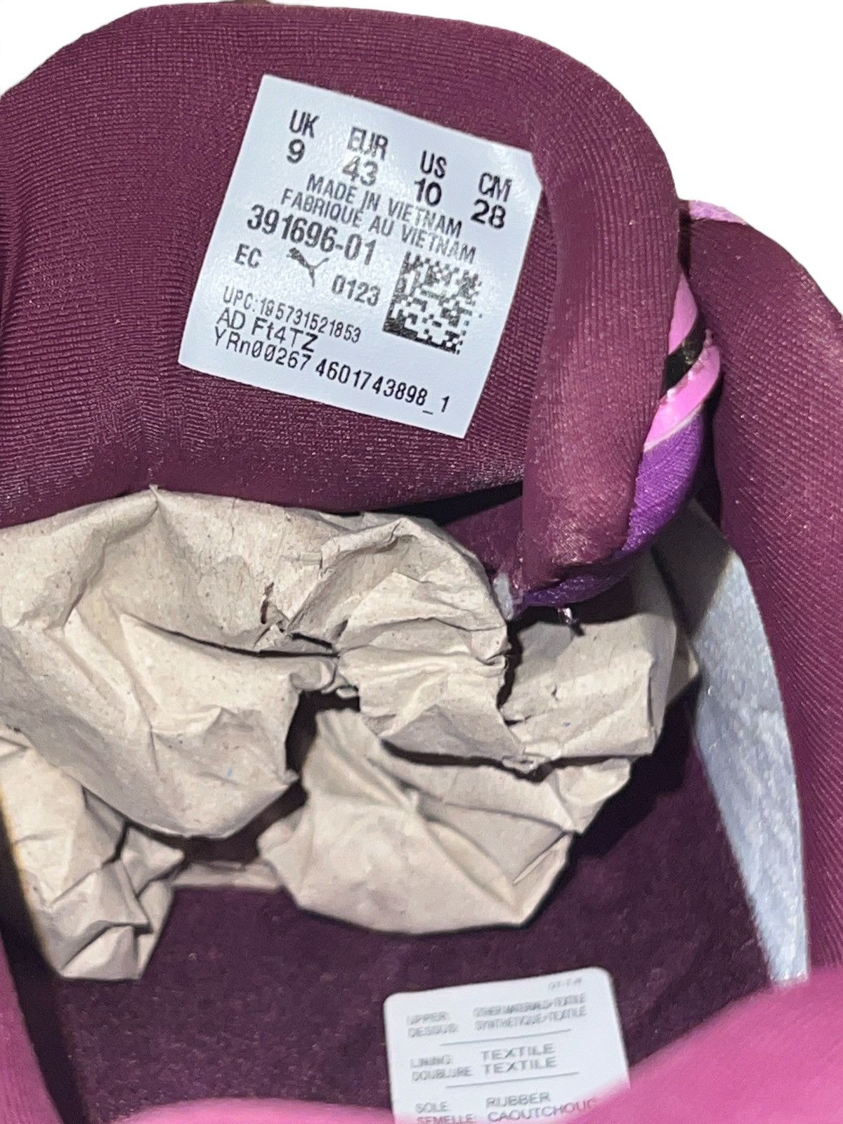 Pleasures × Puma Puma Velophasis Pleasures Grape Wine Size US 10 / EU 43 - 9 Thumbnail