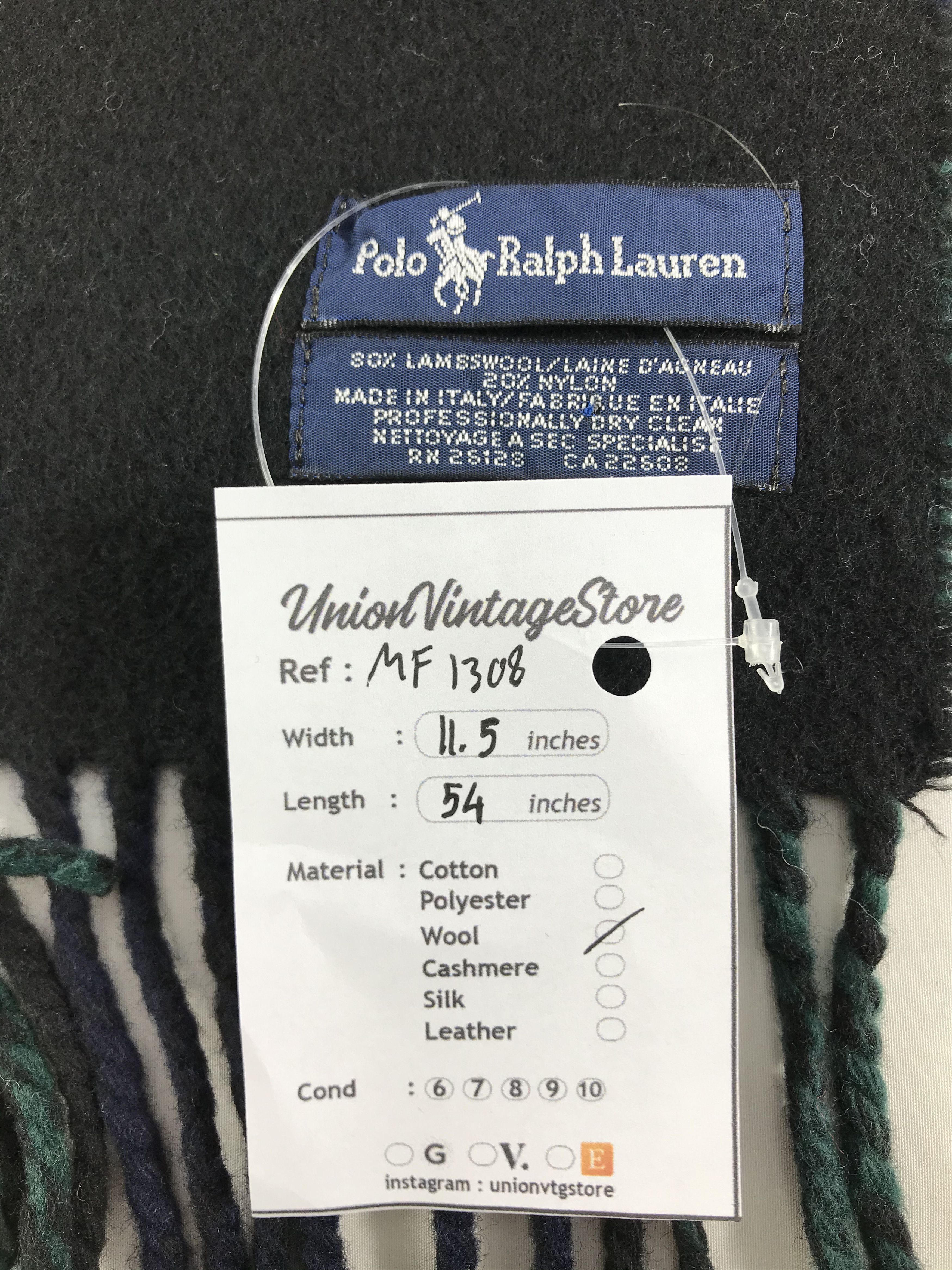 Vintage Polo Ralph Lauren Scarf/Muffler/Neckwear MF1308