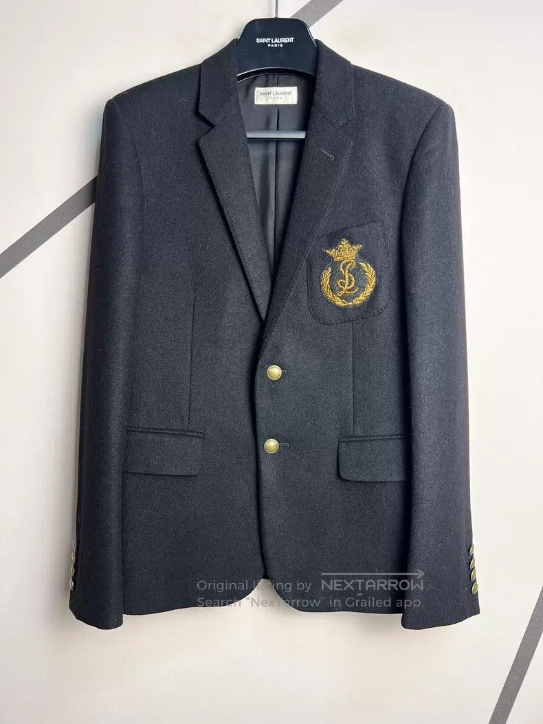 Saint Laurent Paris Saint Laurent Paris Crown Wheat Embroidery Logo Wool Gold Size US S / EU 44-46 / 1 - 1 Thumbnail