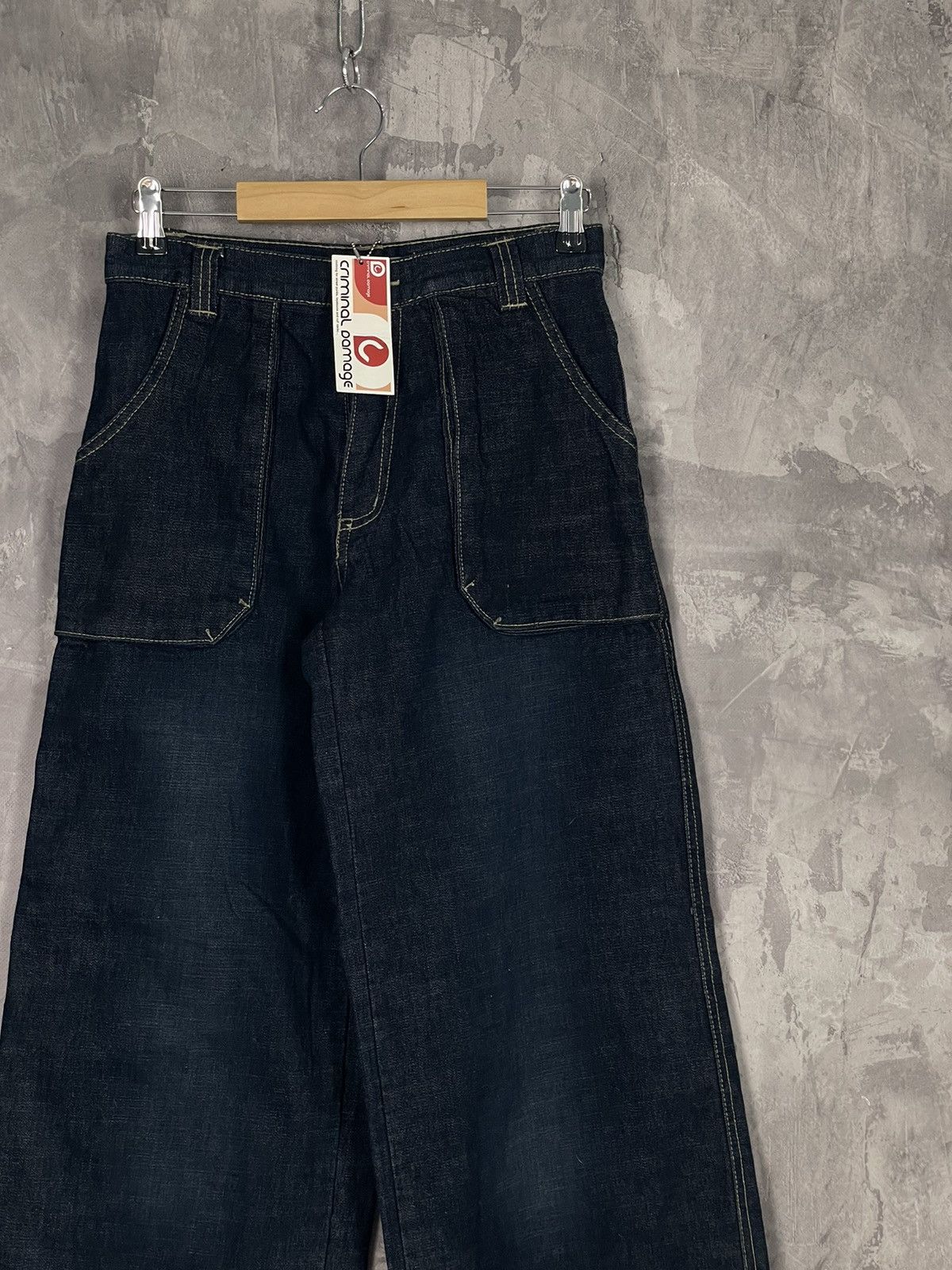 Criminal Damage CRIMNAL DENIM Y2K DENIM JEANS PANTS HIGH WAIST Size US 27 - 4 Thumbnail