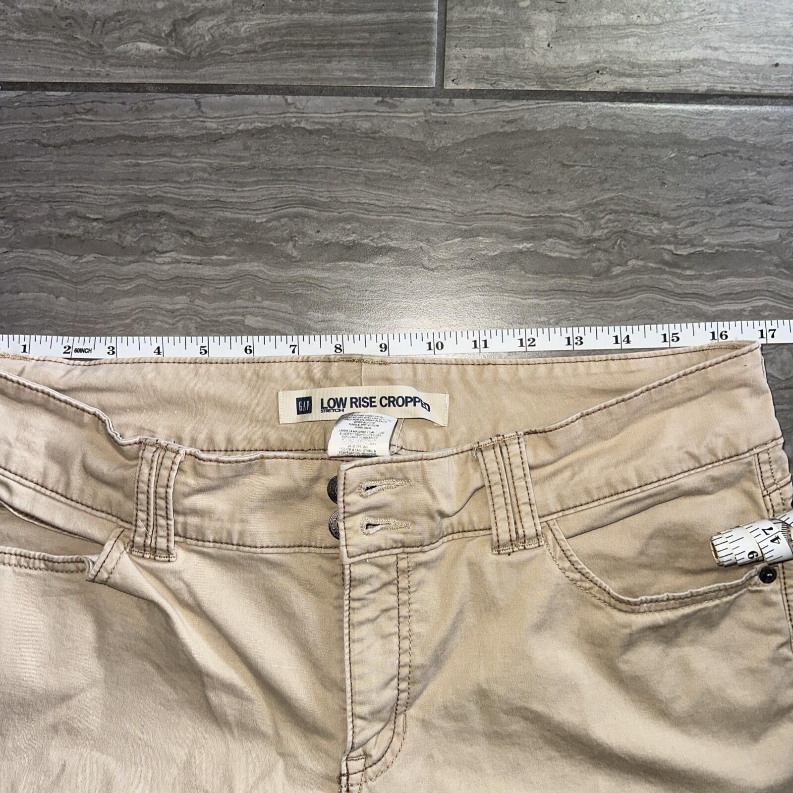 Gap Gap Low Rise Cropped Stretch Pants Size 14 Tan Capris Size 36" / US 14 / IT 50 - 7 Thumbnail