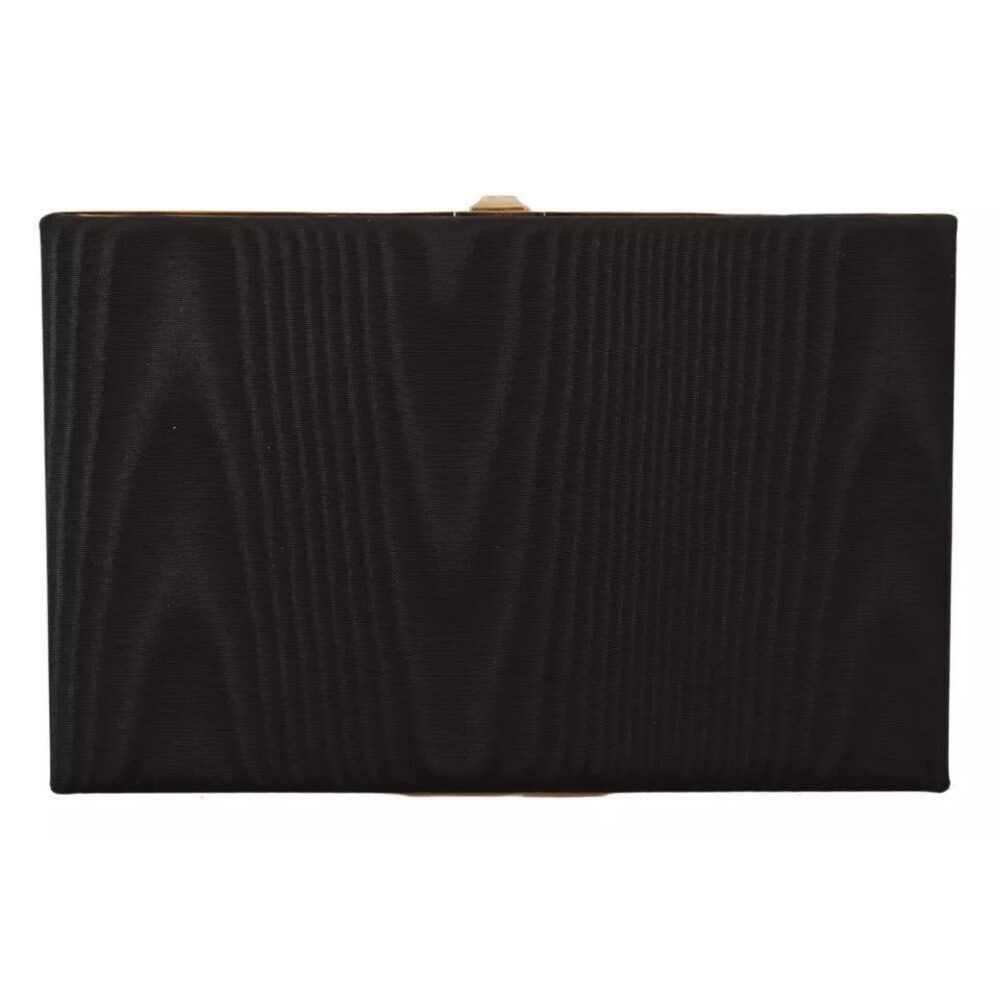 Dolce & Gabbana Dolce & Gabbana Black Silk Gold Frame Clutch Evening Party P Size ONE SIZE - 6 Thumbnail
