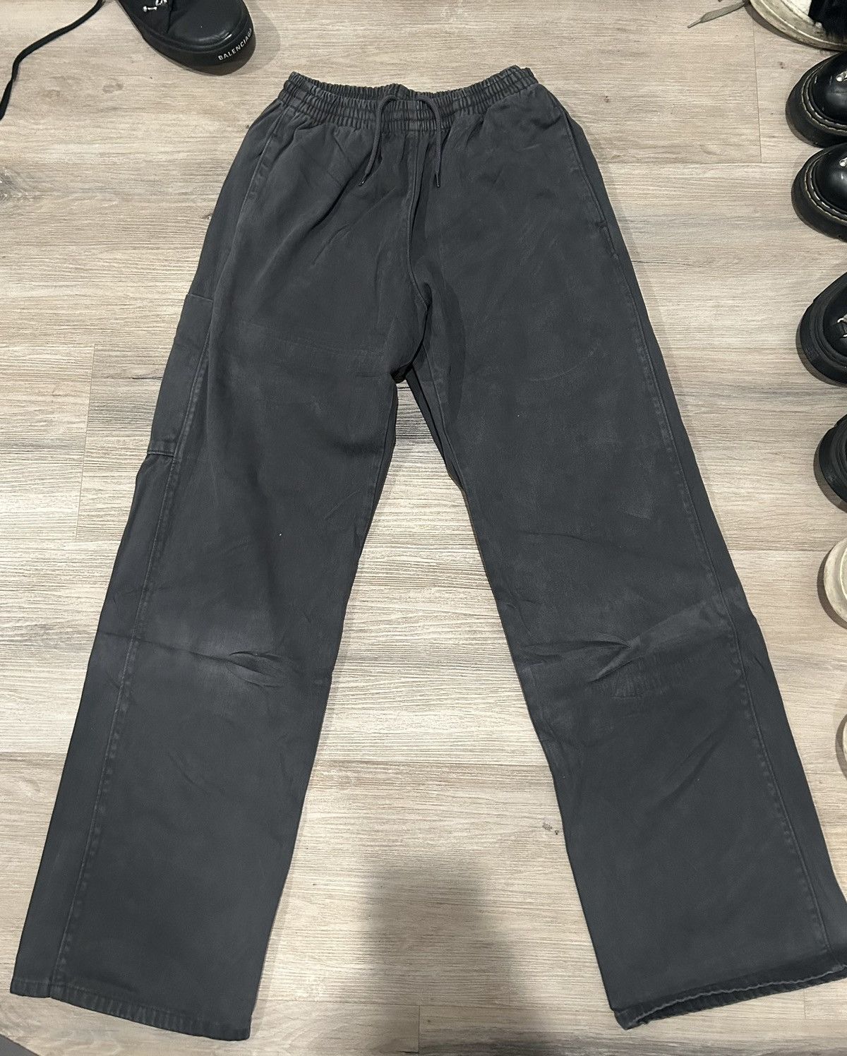 image of Balenciaga x Gap Yeezy Gap Sateen Cargo Pants Dark Grey, Men's (Size 30)