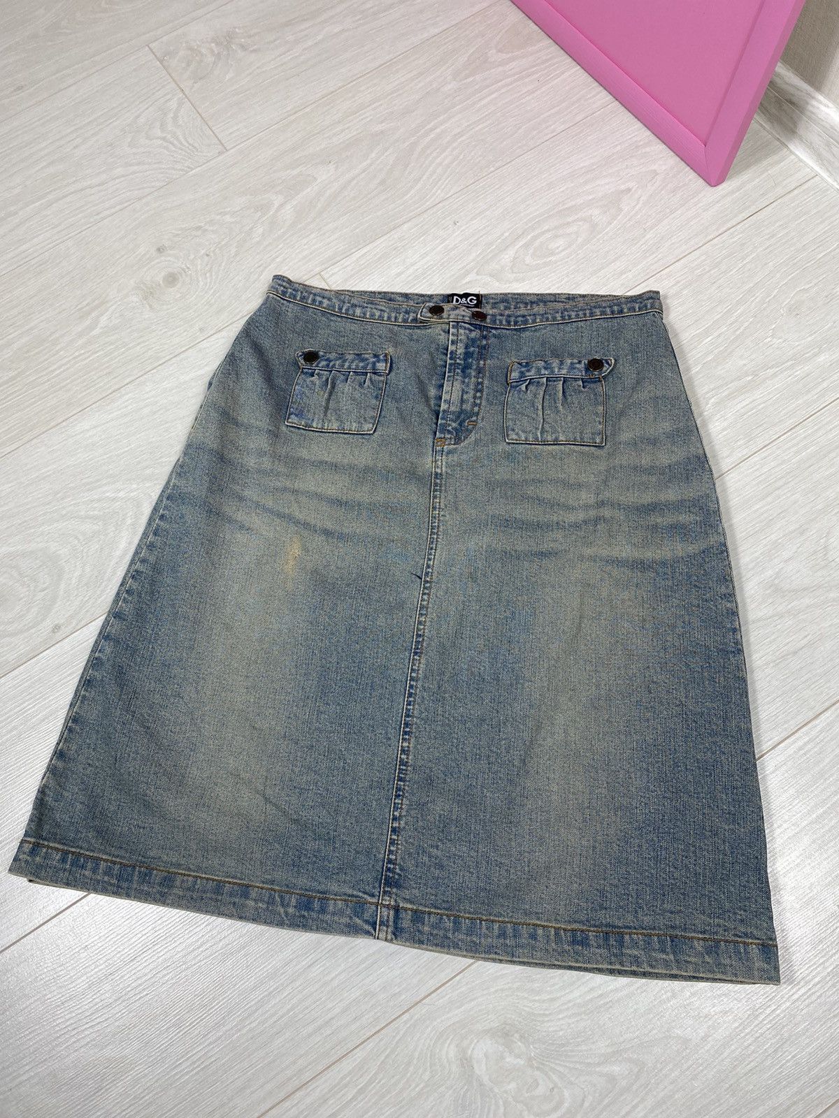 Dolce & Gabbana × Vintage Dolce & Gabbana Jeans Skirt Mini Size 28" / US 6 / IT 42 - 4 Thumbnail