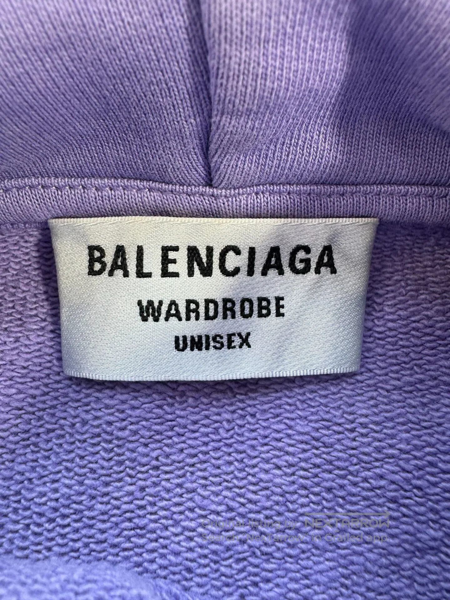 Balenciaga balenciaga lilac logo embroidered hoodie. Size US S / EU 44-46 / 1 - 4 Thumbnail
