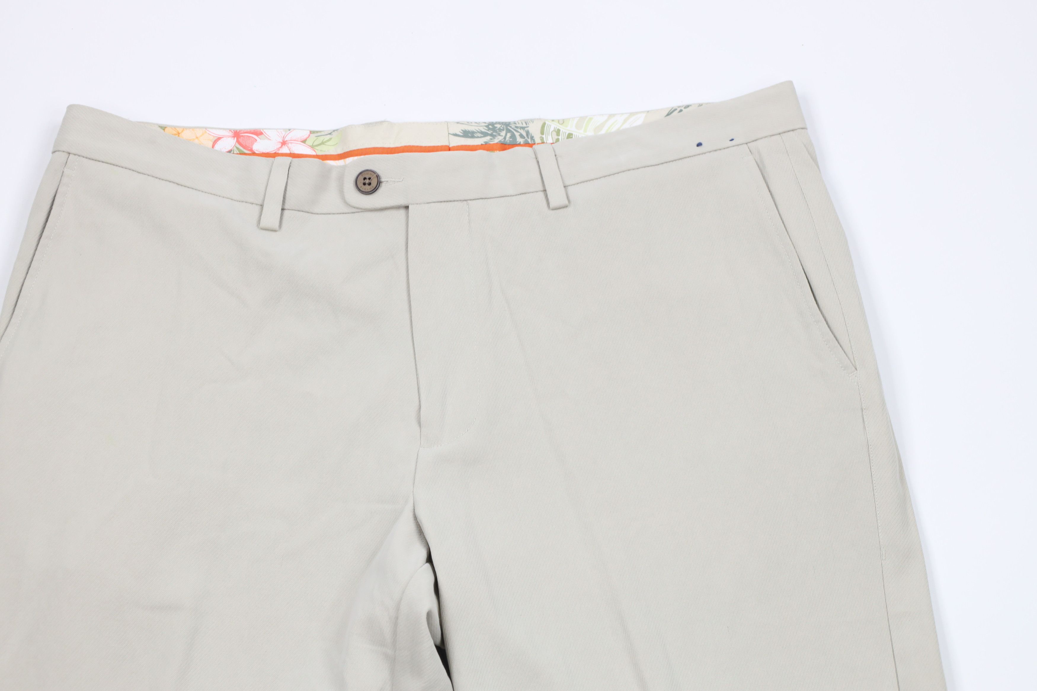 Tommy Bahama × Vintage Vintage Tommy Bahama Flat Front Wide Leg Chino Pants Beige Size US 38 / EU 54 - 2 Thumbnail
