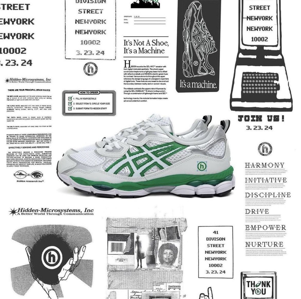 image of Asics Gel-Nyc Hidden Ny Pop Up Shop White Green Shoes, Men's (Size 11.5)