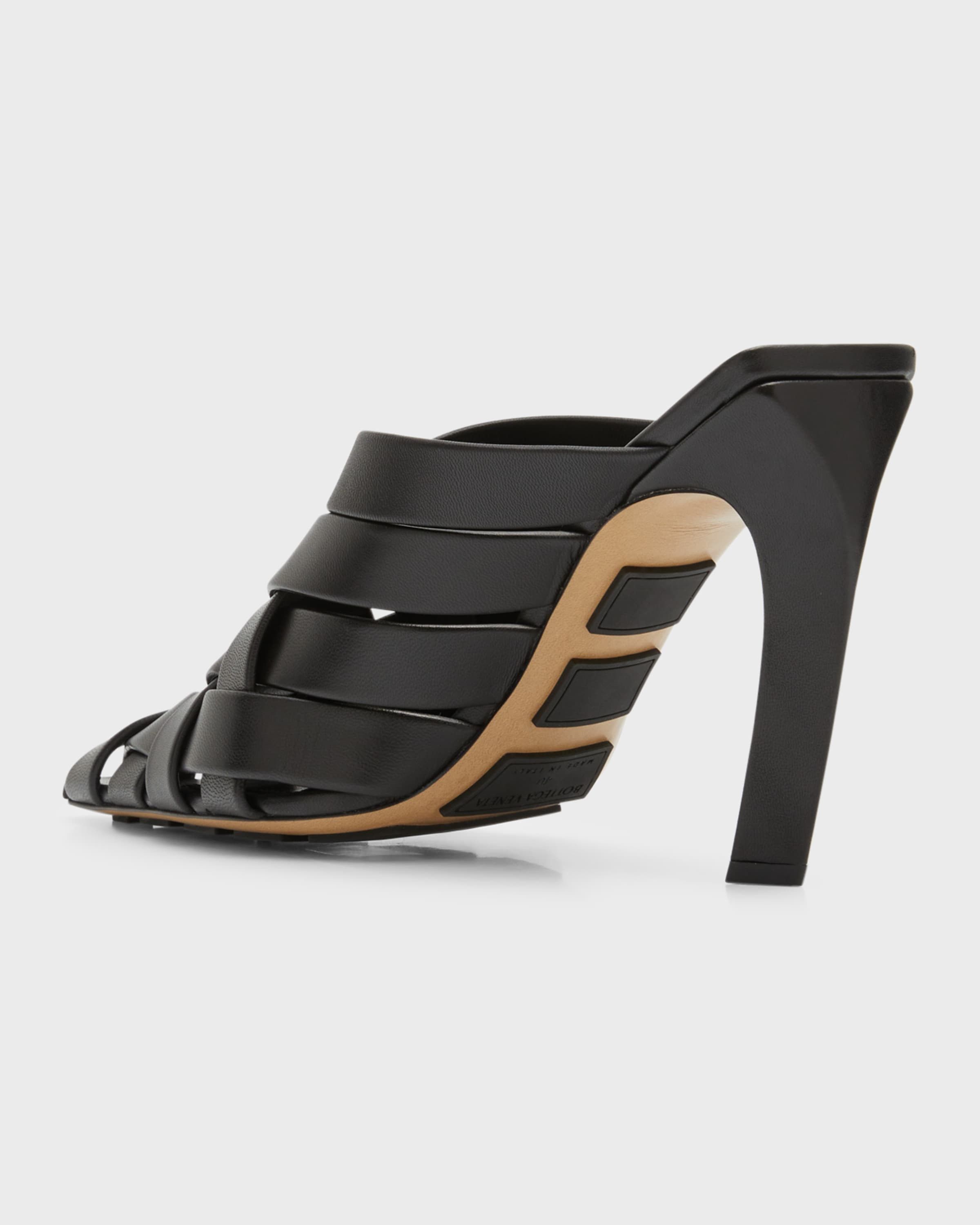 Bottega Veneta o1y0725 Leather Mules in Black Size US 7 / IT 37 - 3 Thumbnail