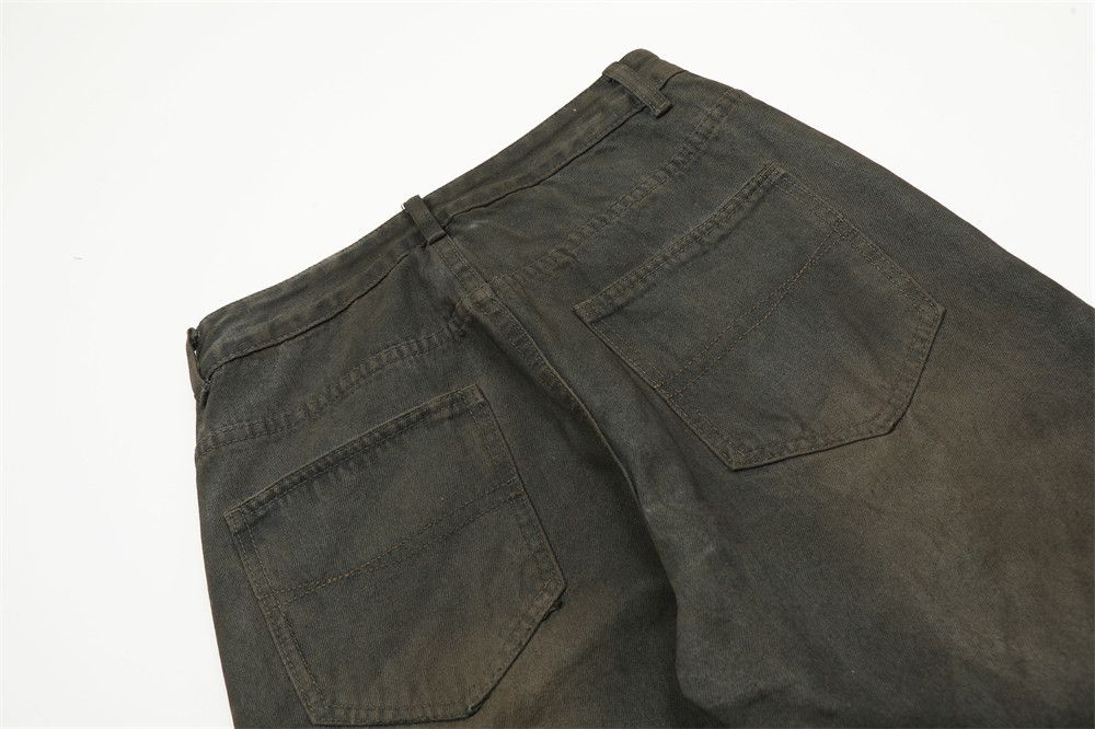 Japanese Brand × Jean American style washed distressed men's loose wide-leg jeans Size US 32 / EU 48 - 5 Thumbnail