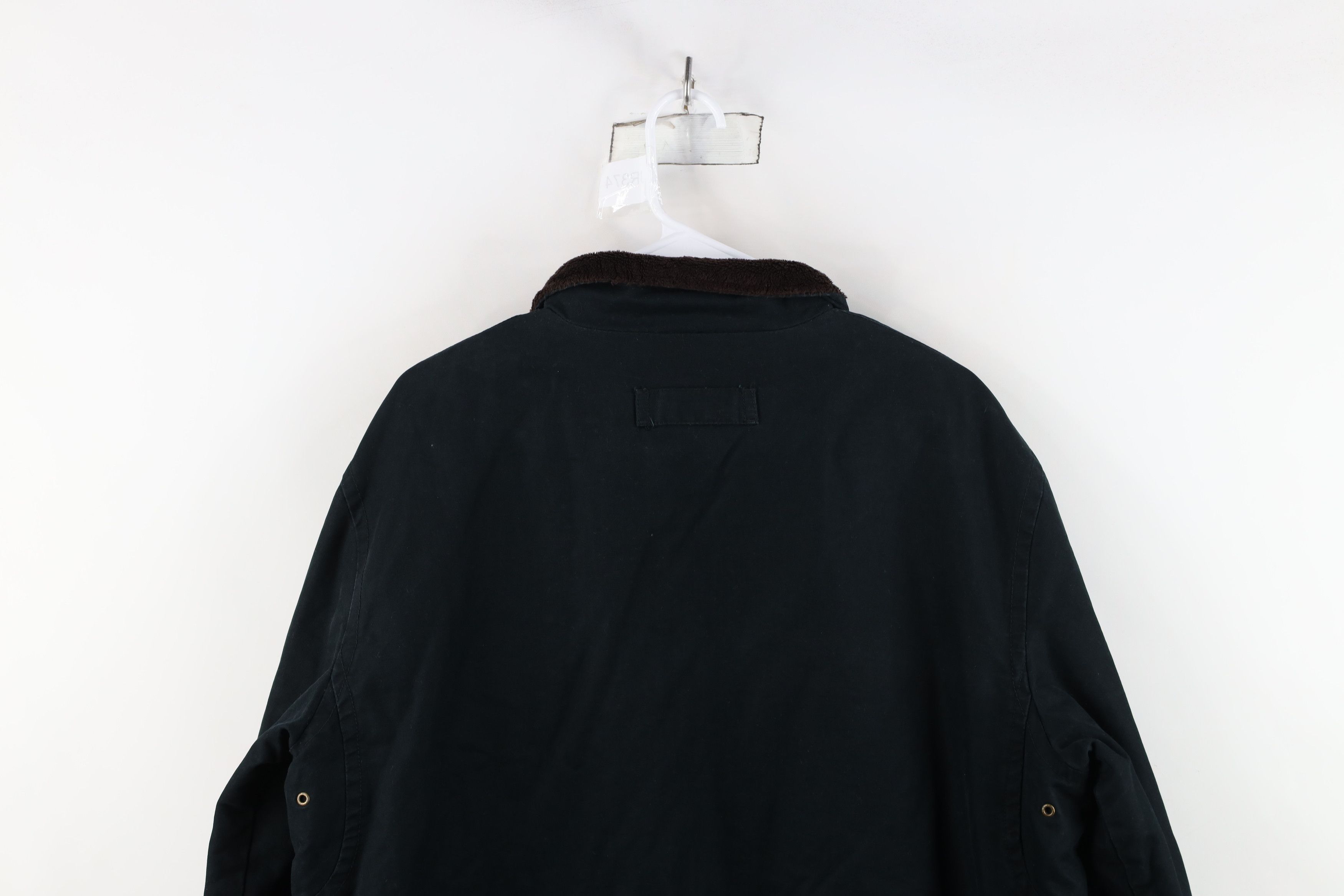 Tommy Hilfiger × Vintage Vintage Tommy Hilfiger Fleece Lined Canvas Jacket Black Size US L / EU 52-54 / 3 - 16 Thumbnail