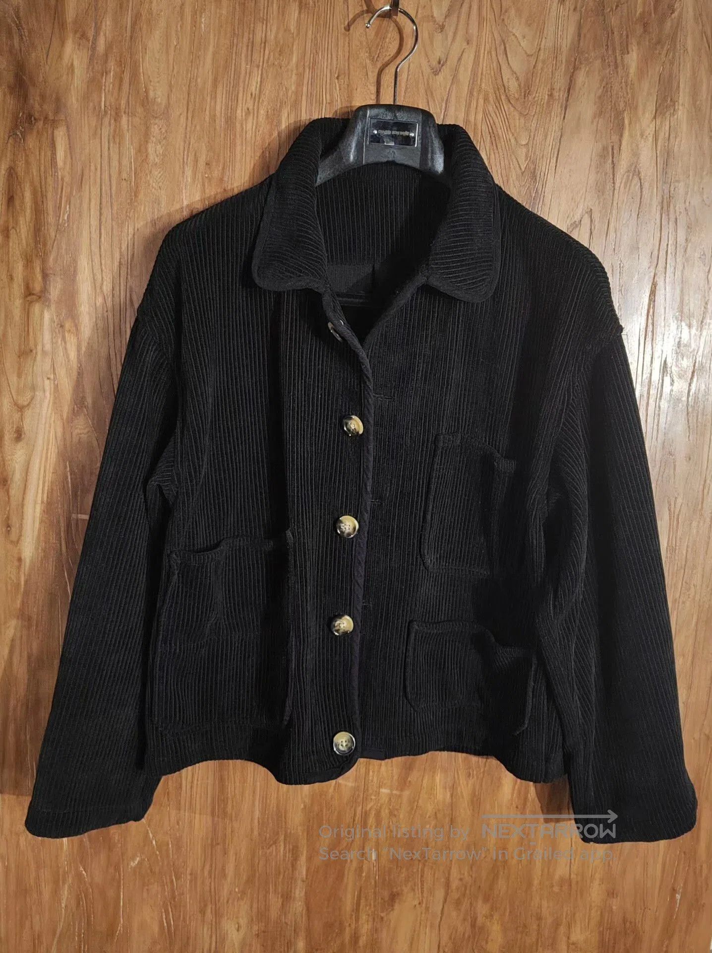 Japanese Brand Chah Chah Black Corduroy Jacket. Size US M / EU 48-50 / 2 - 1 Thumbnail