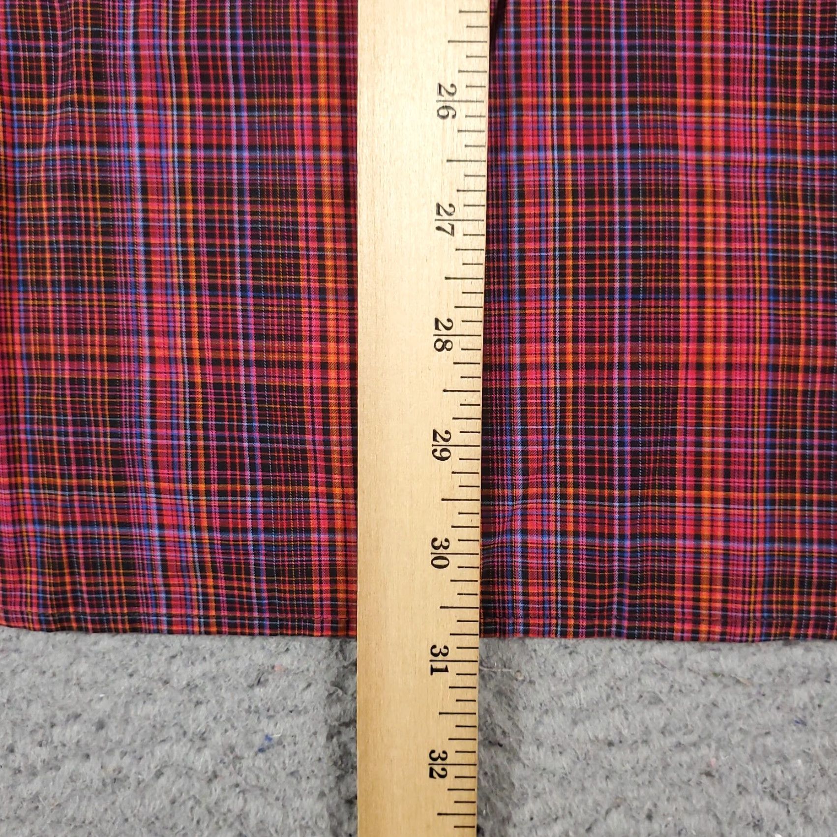 BUGATCHI Bugatchi Uomo Shirt XL Red Plaid Long Sleeve Button-Up Mens Size US XL / EU 56 / 4 - 4 Thumbnail