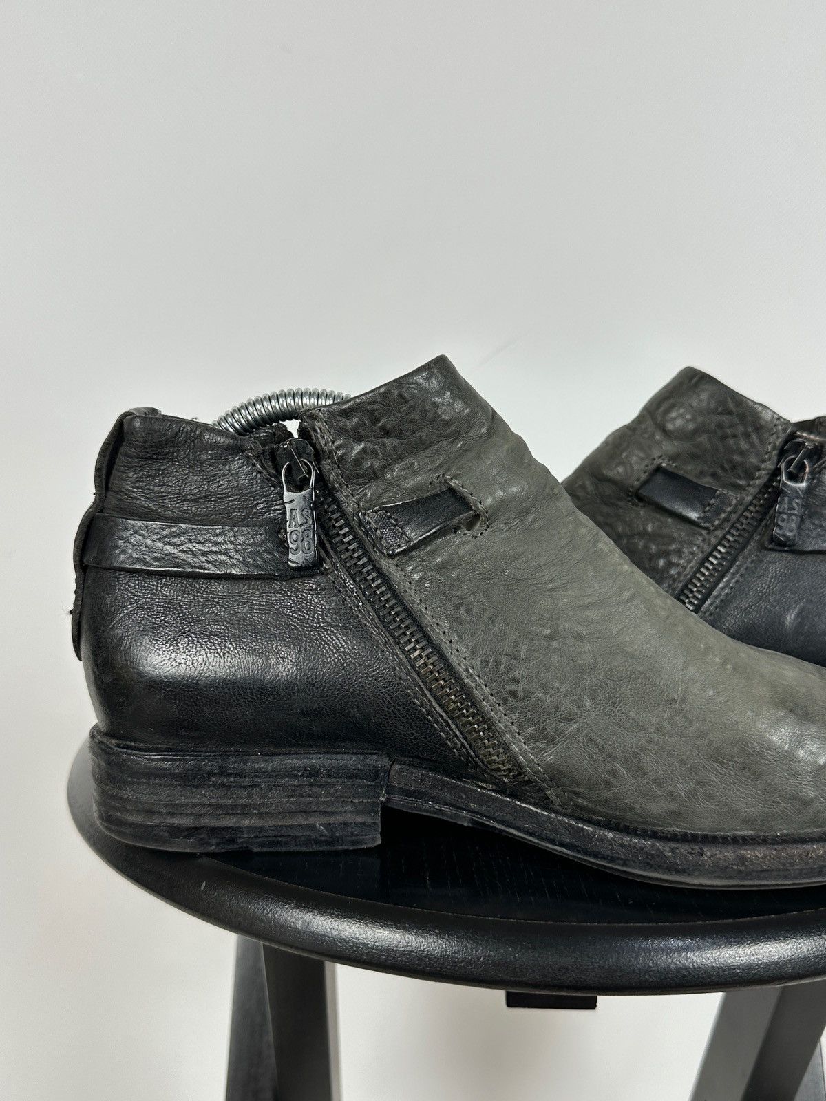 A.S.98 A.S.98. Airstep Leather Biker Ankle Boots Size US 8 / IT 38 - 16 Thumbnail