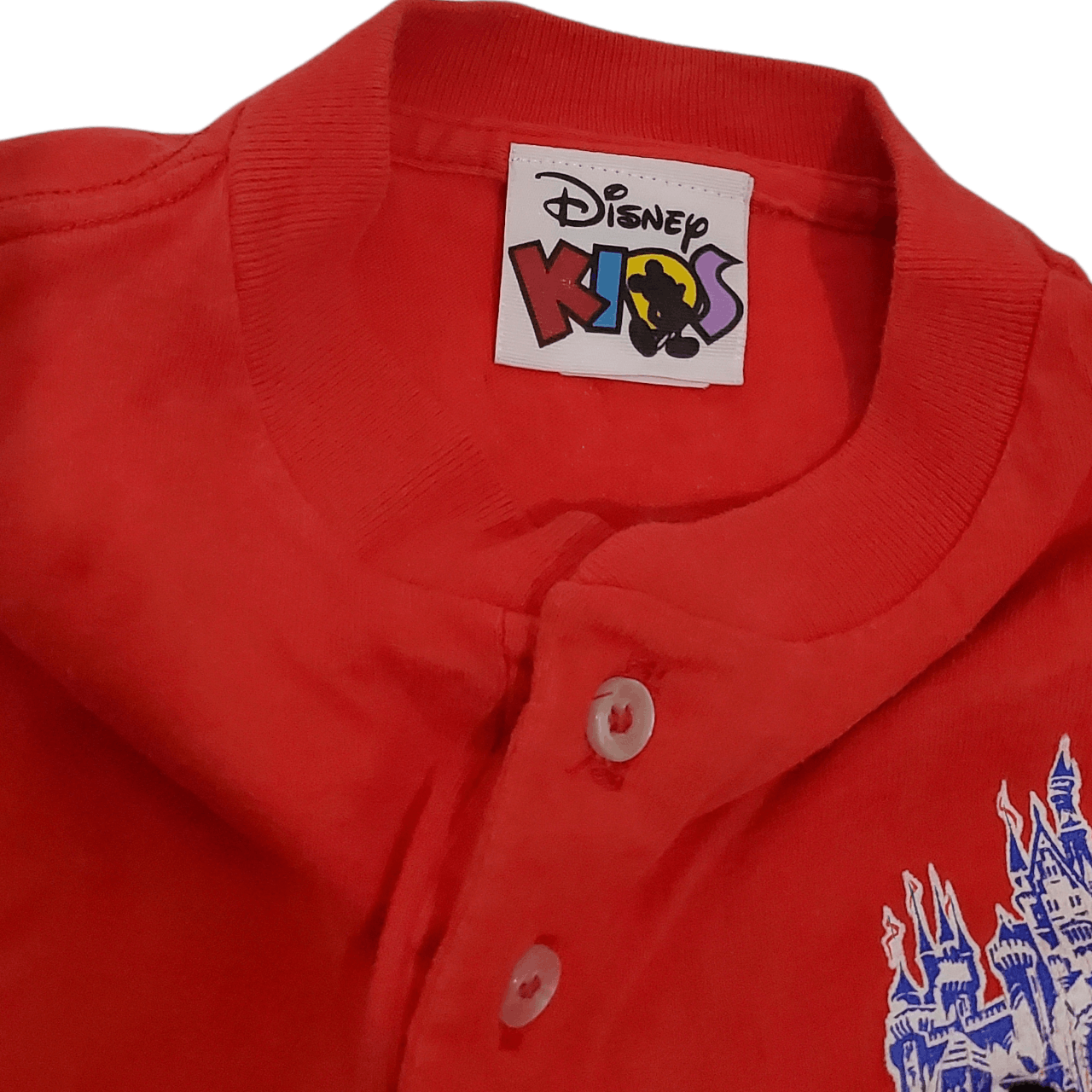 Disney 1995 Disneyland Embroidered Baby *YOUTH* Button T-Shirt Size US XXS / EU 40 - 3 Thumbnail