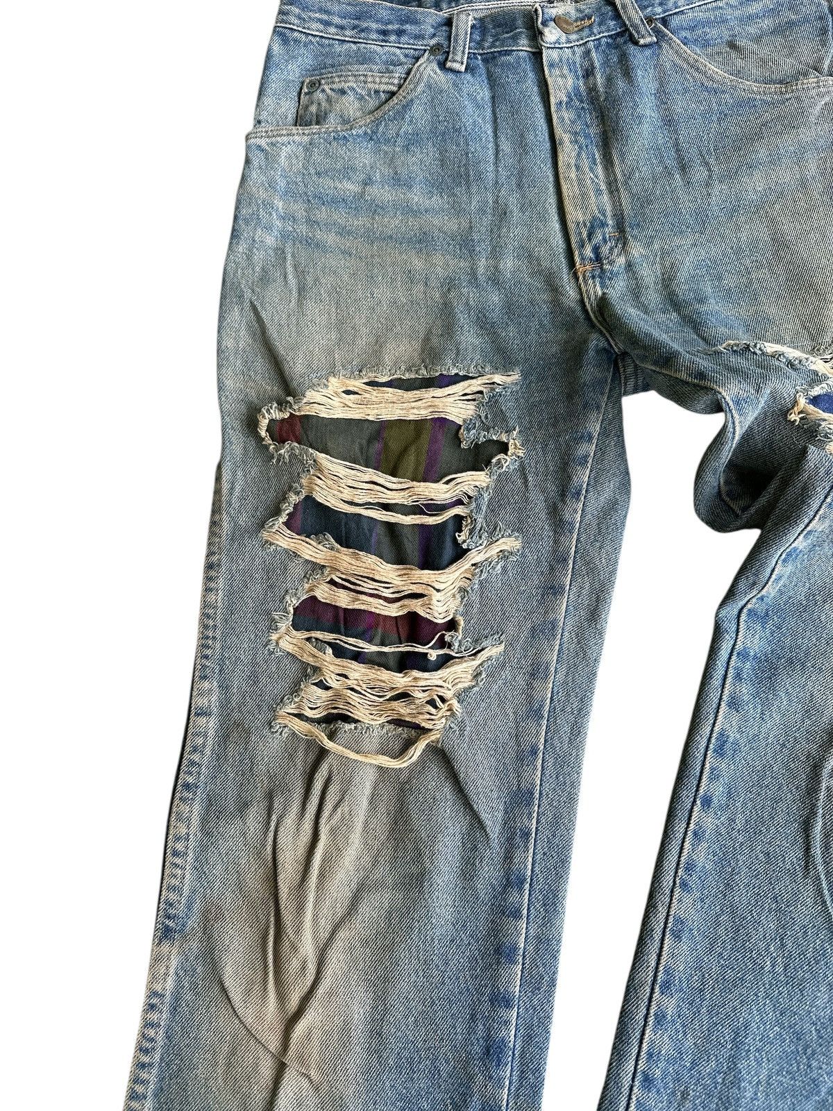 Kapital Vintage Wrangler Distress Patchwork Style 🎌💥 Size US 32 / EU 48 - 4 Thumbnail