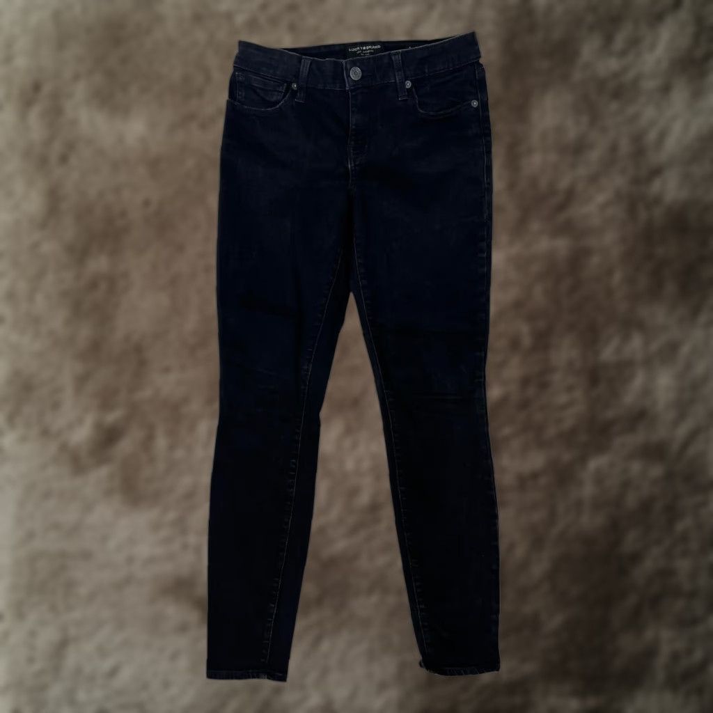 Lucky Brand Lucky Brand Jeans Low Rise Skinny Lolita Womens 6/28R Black Dark Wash Denim - 28in Inseam, Stretch, Zipper Closure, Pockets, Logo - Womens Jeans Size 28" / US 6 / IT 42 - 1 Thumbnail