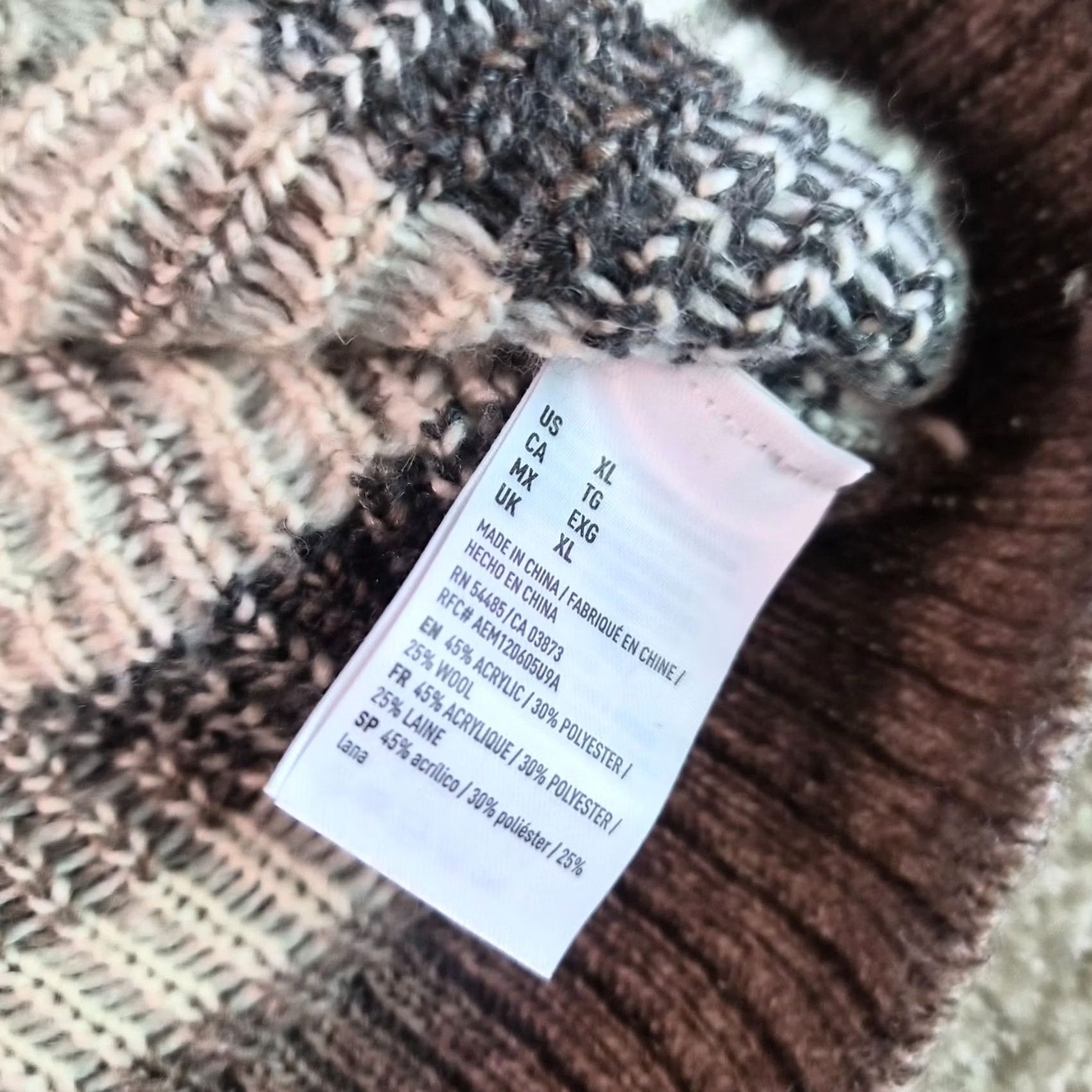 American Eagle Outfitters VINTAGE American Eagle Outfitters Sweater Women XL Tan Aztec Wool Blend Southwest Oversized G057 Size XL / US 12-14 / IT 48-50 - 4 Thumbnail
