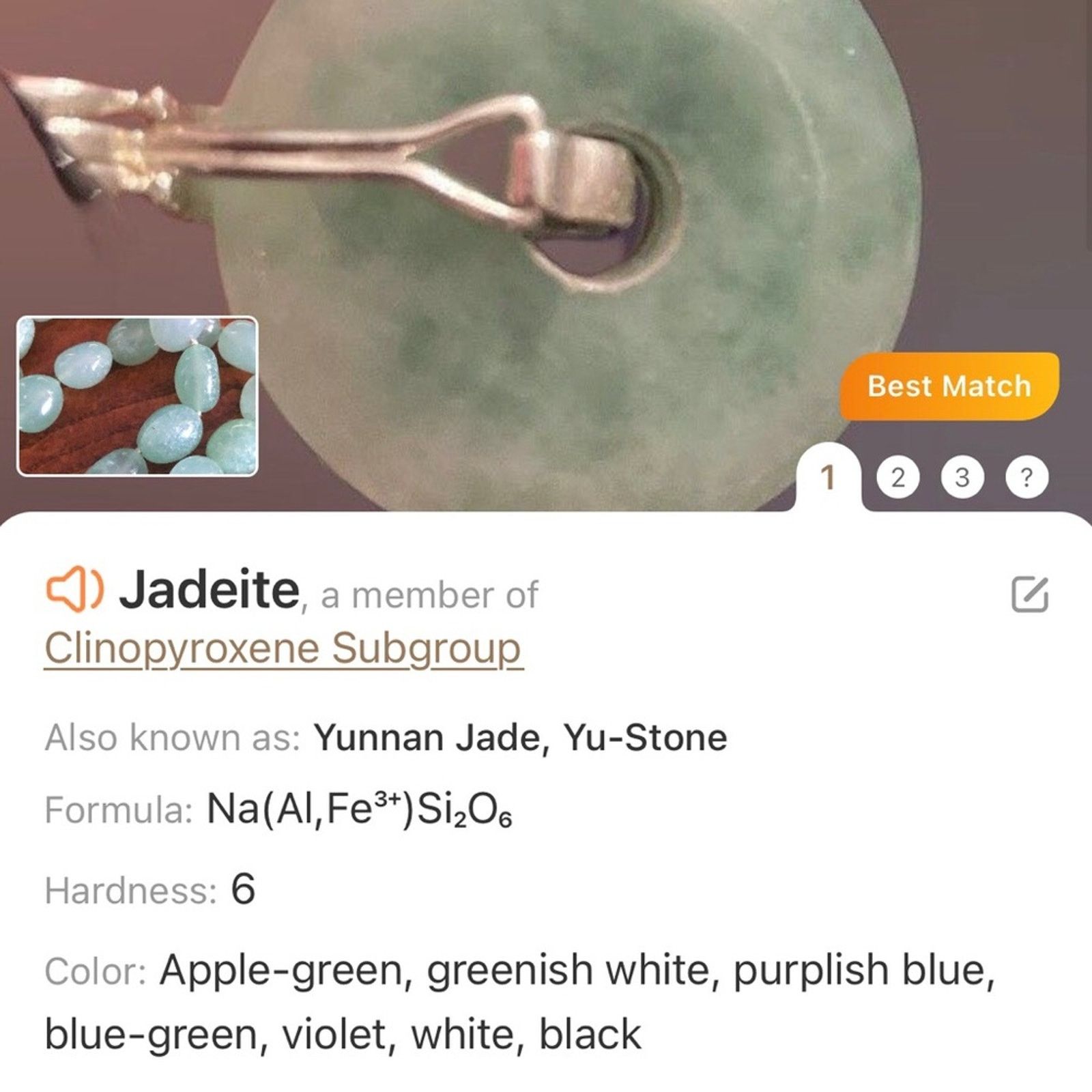 Jewelry World Wide Imports genuine jadeite polished stone necklace Size ONE SIZE - 13 Thumbnail