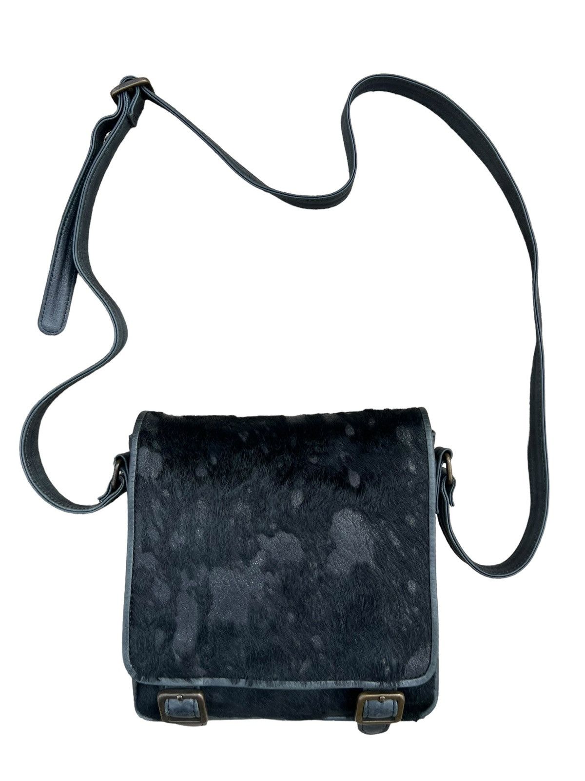 image of Vintage Message Japan Hair Patina Leather Bag, Men's