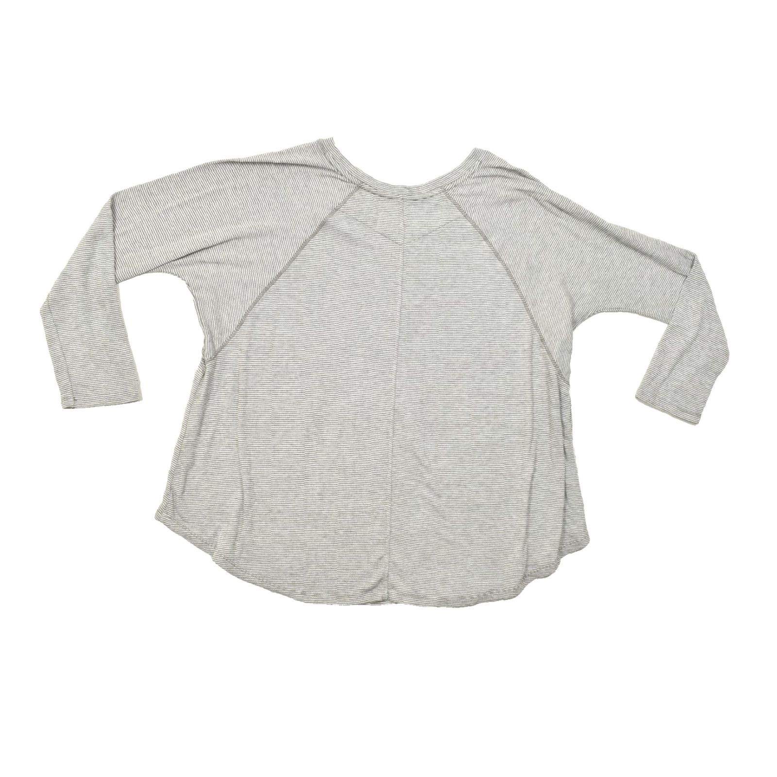 Tommy Hilfiger Tommy Hilfiger Sport Women's XL Gray White Striped Raglan 3/4 Sleeve Knit T-Shirt Size XL / US 12-14 / IT 48-50 - 2 Thumbnail