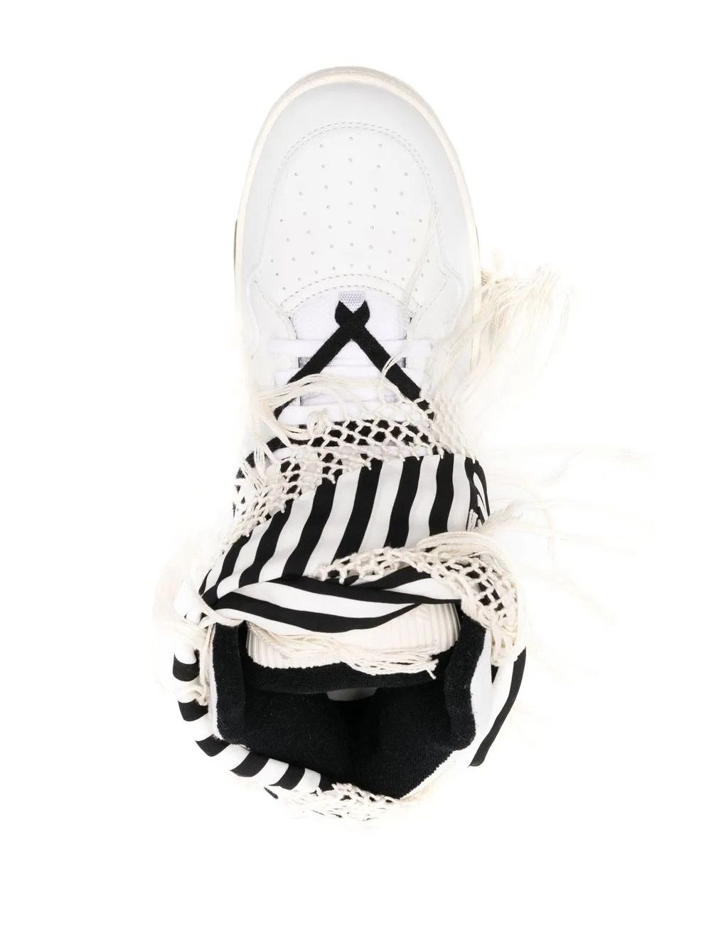 Saint Laurent Paris o1y0325 Logo Hi-Top Sneakers in White/Black Size US 8 / EU 41 - 3 Thumbnail