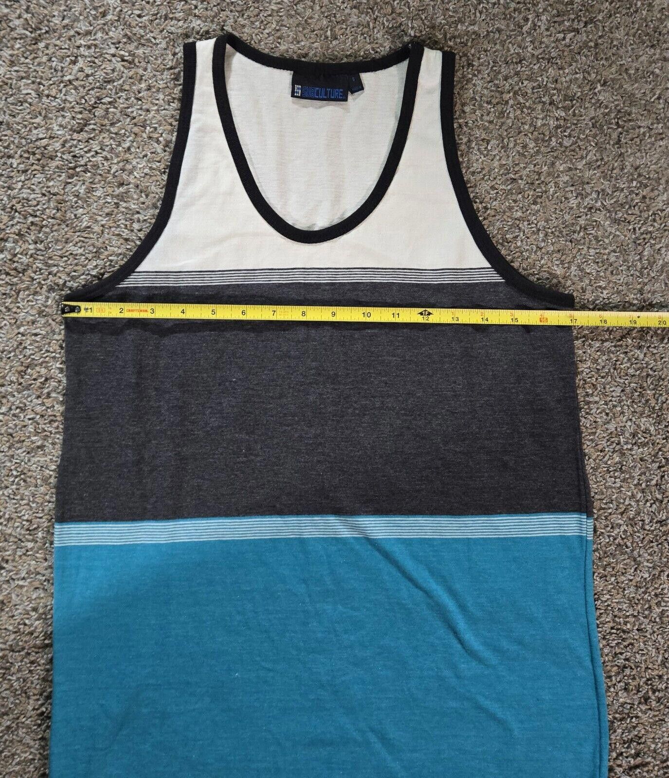 Designer Black, White And Blue Subculture Tank Top Size Small Size US S / EU 44-46 / 1 - 7 Thumbnail