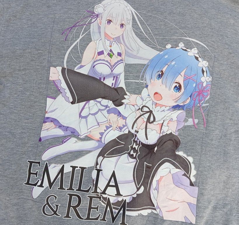 Japanese Brand Re:Zero Emilia 😍 Rem Anime hoodie sweater Size US XL / EU 56 / 4 - 1 Thumbnail