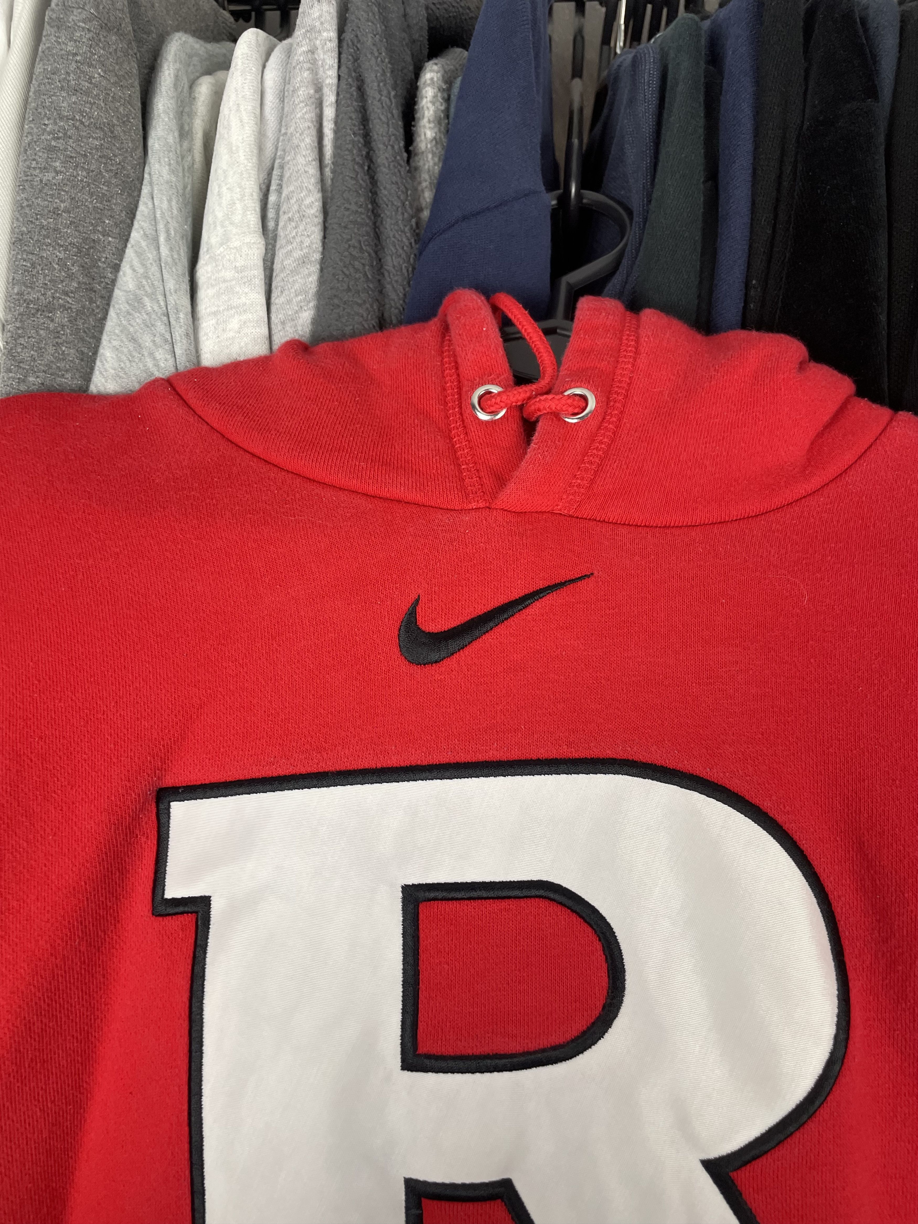 Nike × Vintage Vintage Y2K Rutgers University Nike Center Swoosh Hoodie Size US L / EU 52-54 / 3 - 3 Thumbnail