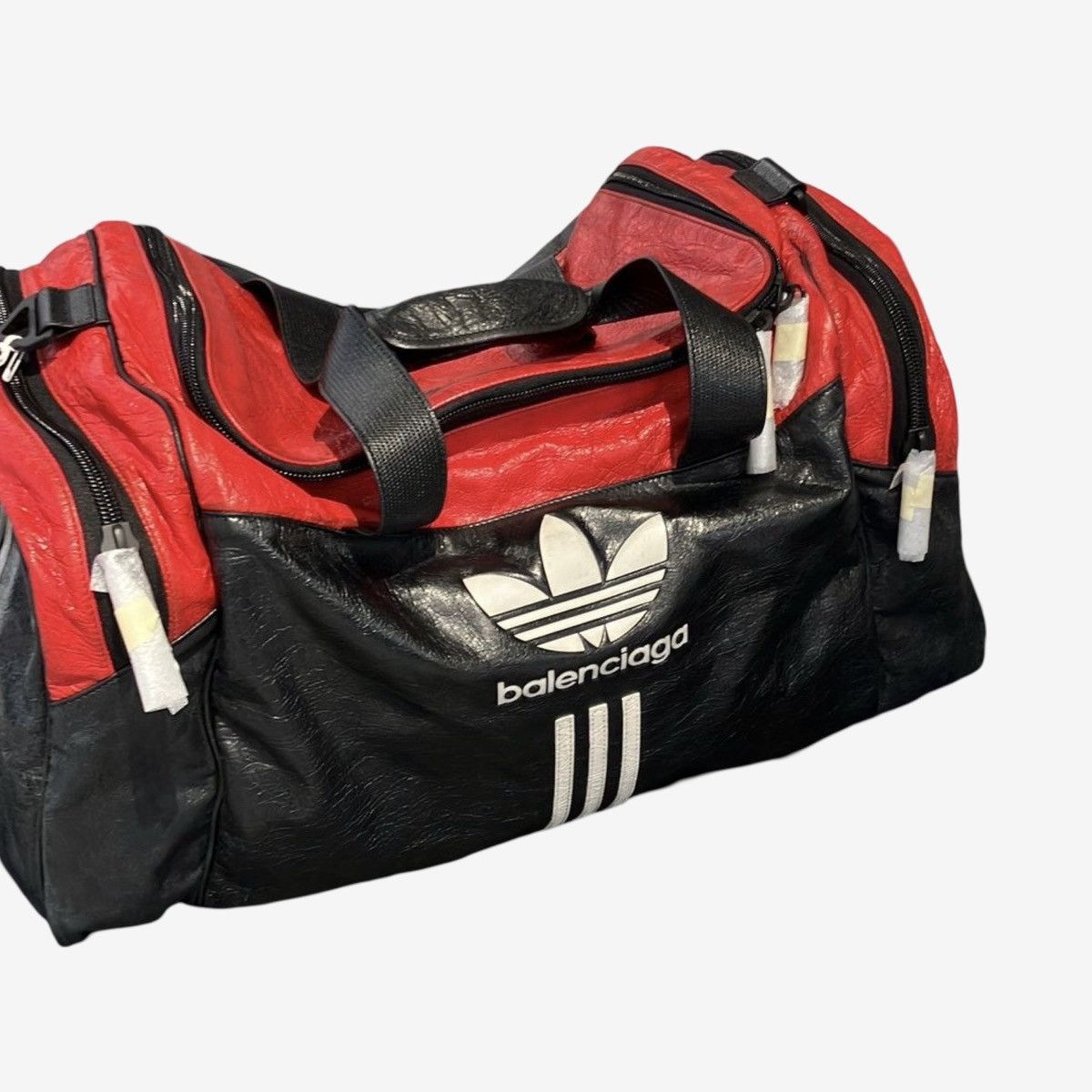 Balenciaga Balenciaga x Adidas Full Leather Red Black Duffle Bag Size ONE SIZE - 2 Thumbnail