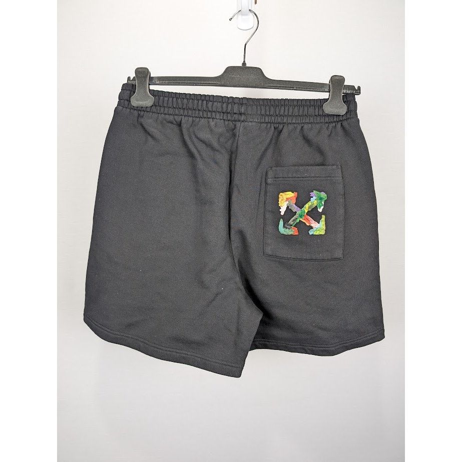 Off-White o1rshd1 Brush Arr Summer Sweatshort in Black/Multicolor Size US 36 / EU 52 - 9 Thumbnail