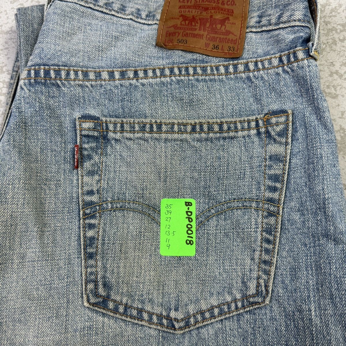 If Six Was Nine × Levi's × Rusty 💥Levis 503 Rusty Sick Mudwash Jean Size US 35 - 14 Thumbnail