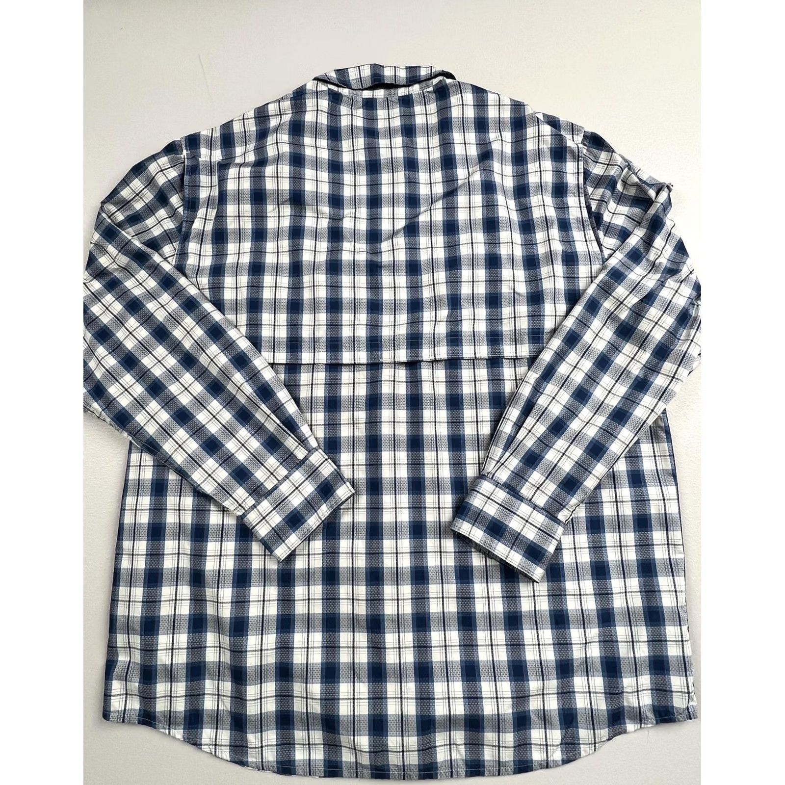 Vintage Field & Stream Mens Large Blue Plaid Long Sleeve Button Up Shirt Lined Fishing Size US L / EU 52-54 / 3 - 2 Thumbnail