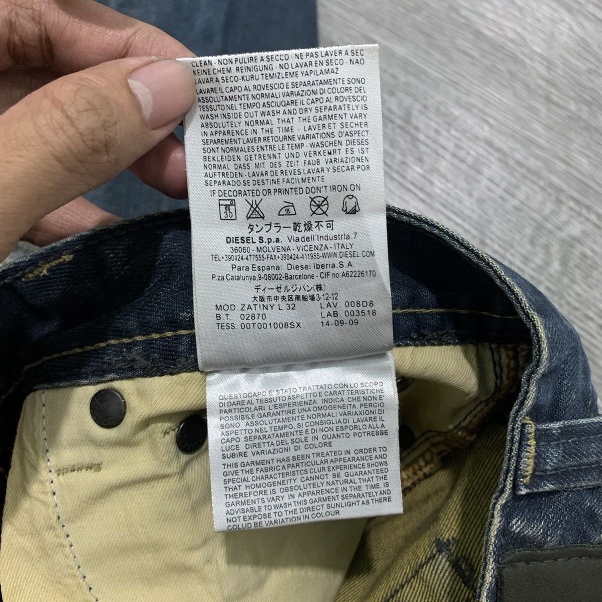 Diesel Diesel Zatiny Distressed Denim Pant Size US 30 / EU 46 - 14 Thumbnail