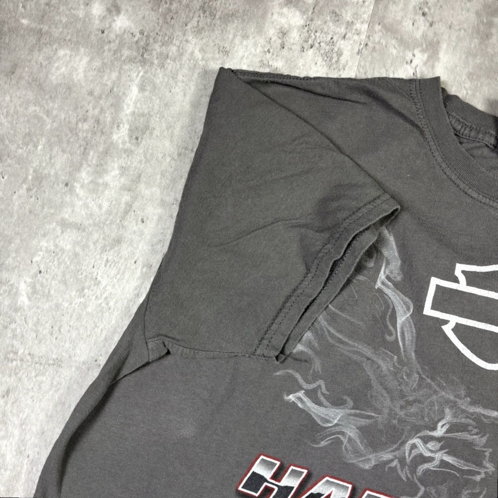 Harley Davidson VINTAGE Harley-Davidson Flame Bird Biker T Shirt Gray XL Mens Crew Neck Short Sleeve Graphic Print Cotton-XL Men’s T-Shirt Size US XL / EU 56 / 4 - 6 Thumbnail