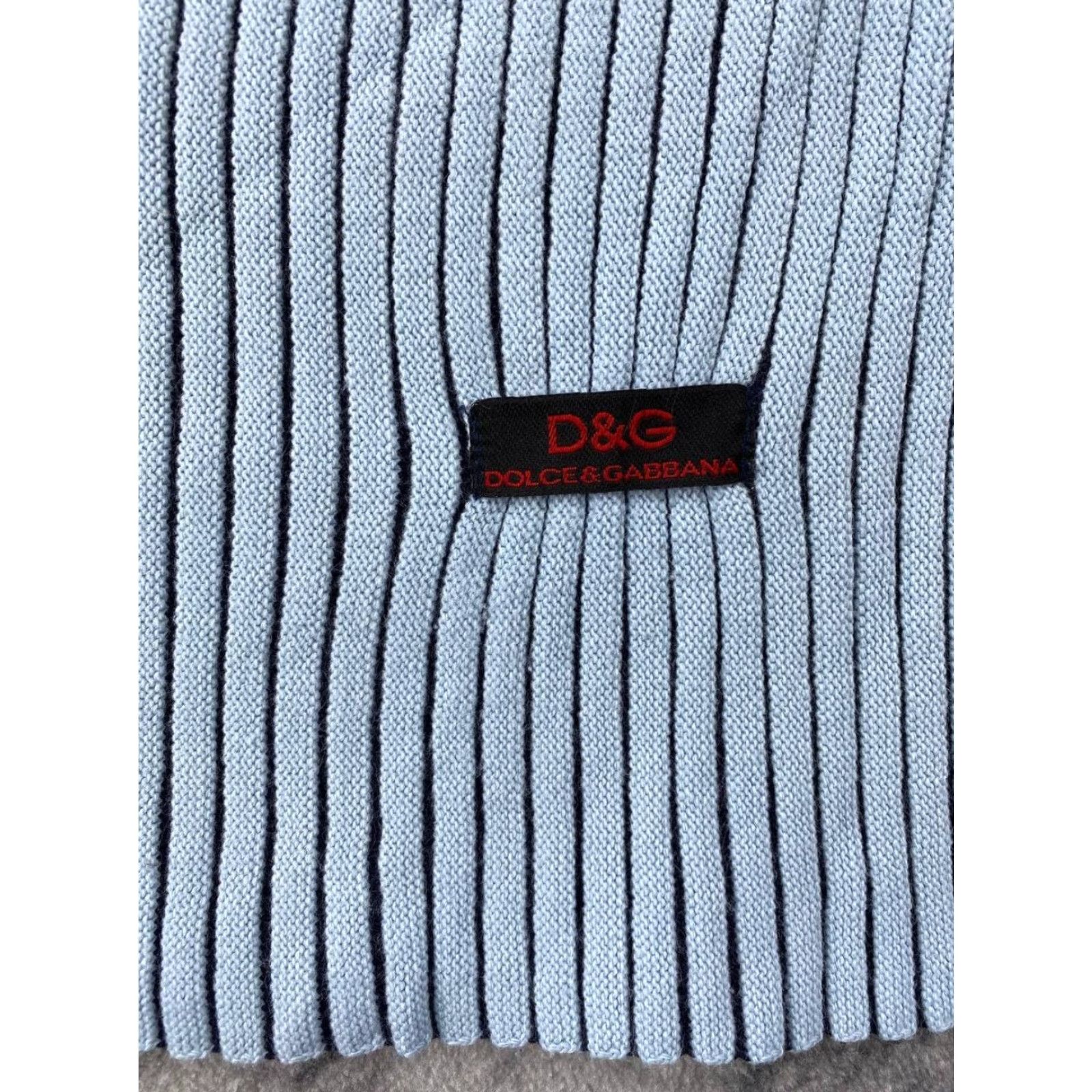 Dolce & Gabbana Dolce&Gabbana Sweater Knit Full Zip Men 2XL Blue Vintage No Ribbed 00s Y2K Logo Size US XXL / EU 58 / 5 - 4 Thumbnail