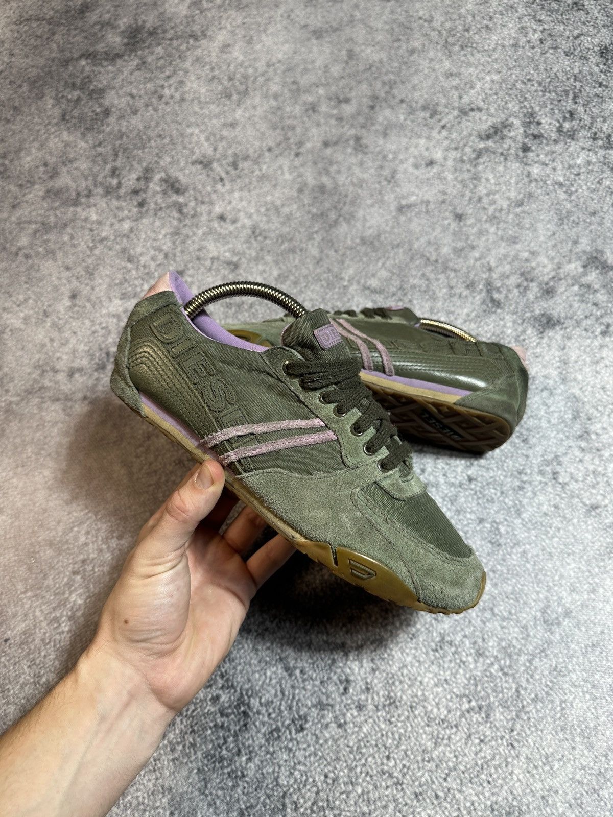Diesel Y2K Vintage Diesel Leather Sneakers Avant Garde Style USA Size US 7 / IT 37 - 1 Thumbnail