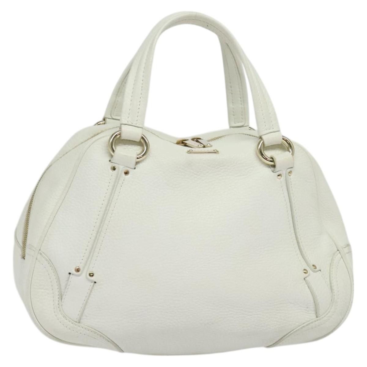 Celine CELINE Hand Bag Leather White Gold Size ONE SIZE - 1 Thumbnail