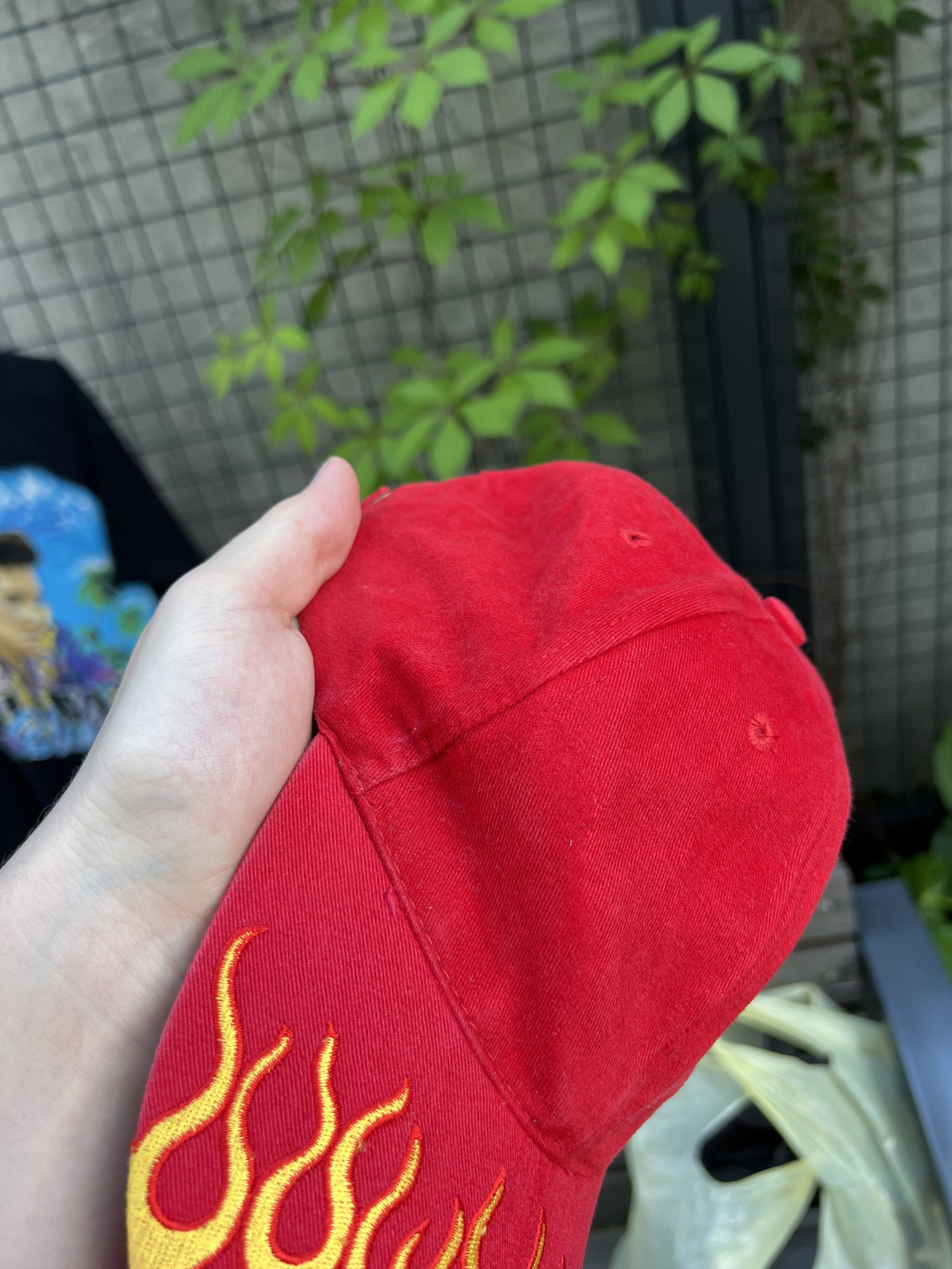 Vintage Vintage Flame Logo Red Cap Size ONE SIZE - 6 Thumbnail