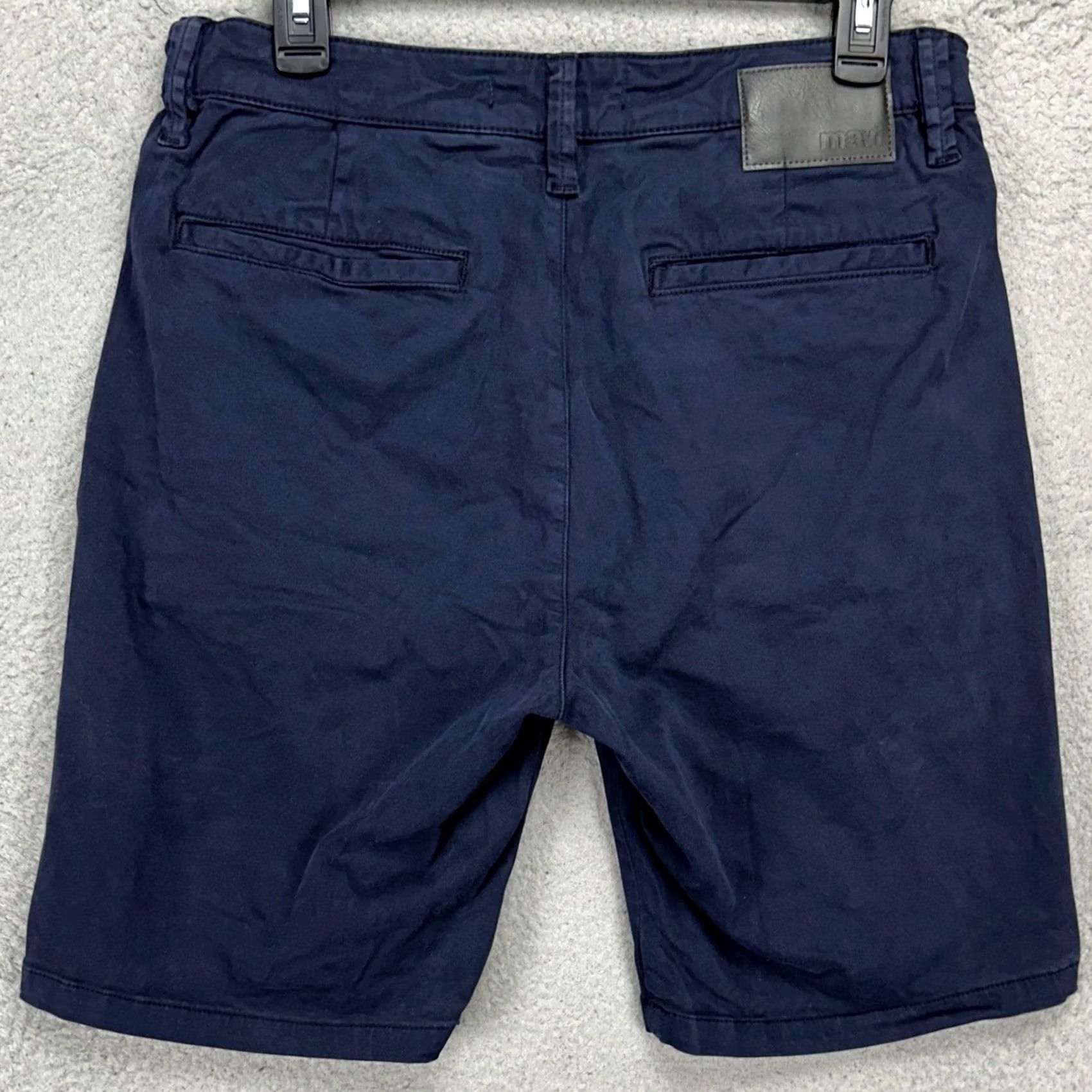 Vintage Mavi Jeans Mens Simon Khaki Shorts 30 Blue Flat Front Performance Stretch Pocket Casual Cotton Spandex Regular Inseam 9.5 Size US 30 / EU 46 - 2 Thumbnail