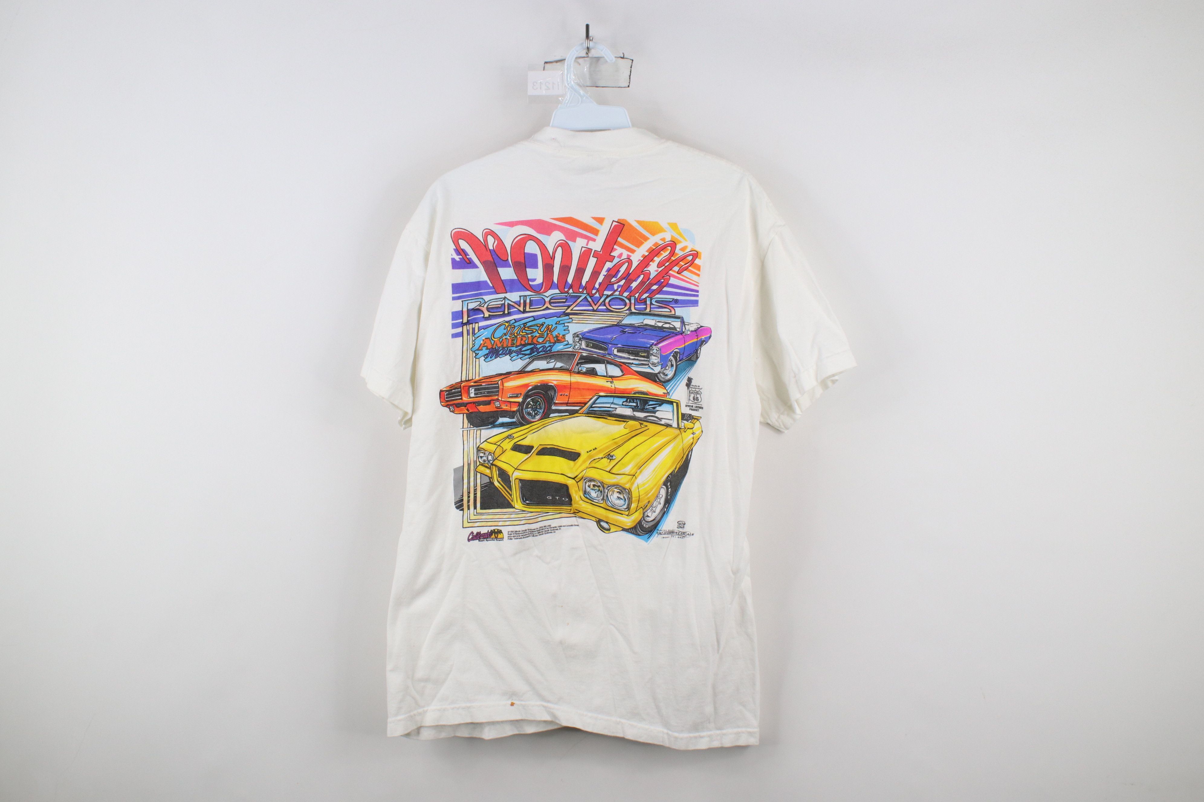 Vintage Vintage 90s Route 66 Rendezvous Car Show T-Shirt White Size US L / EU 52-54 / 3 - 12 Thumbnail
