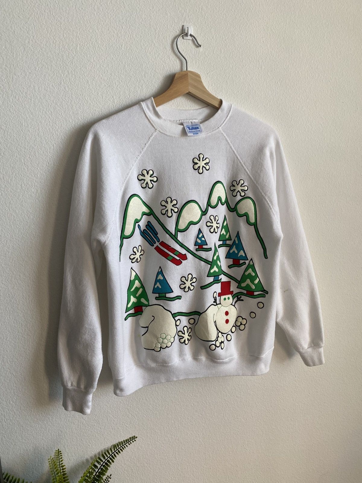 Vintage Vintage 90s Snow Man Christmas Sweater Sweatshirt Size US M / EU 48-50 / 2 - 2 Thumbnail