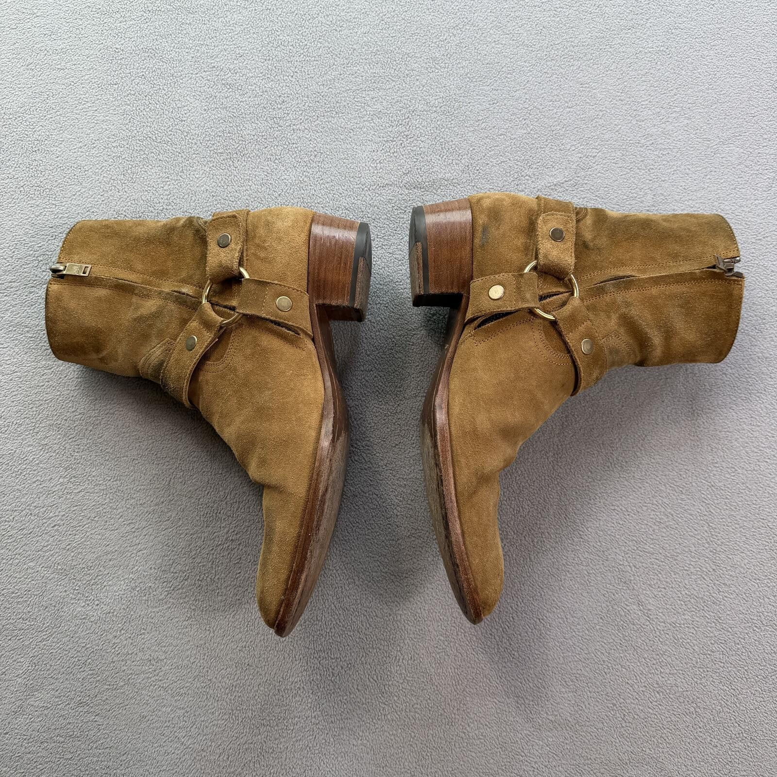 Saint Laurent Paris Saint Laurent Paris Wyatt Harness Suede Boots Tan Mens US 8 Size US 8 / EU 41 - 9 Thumbnail