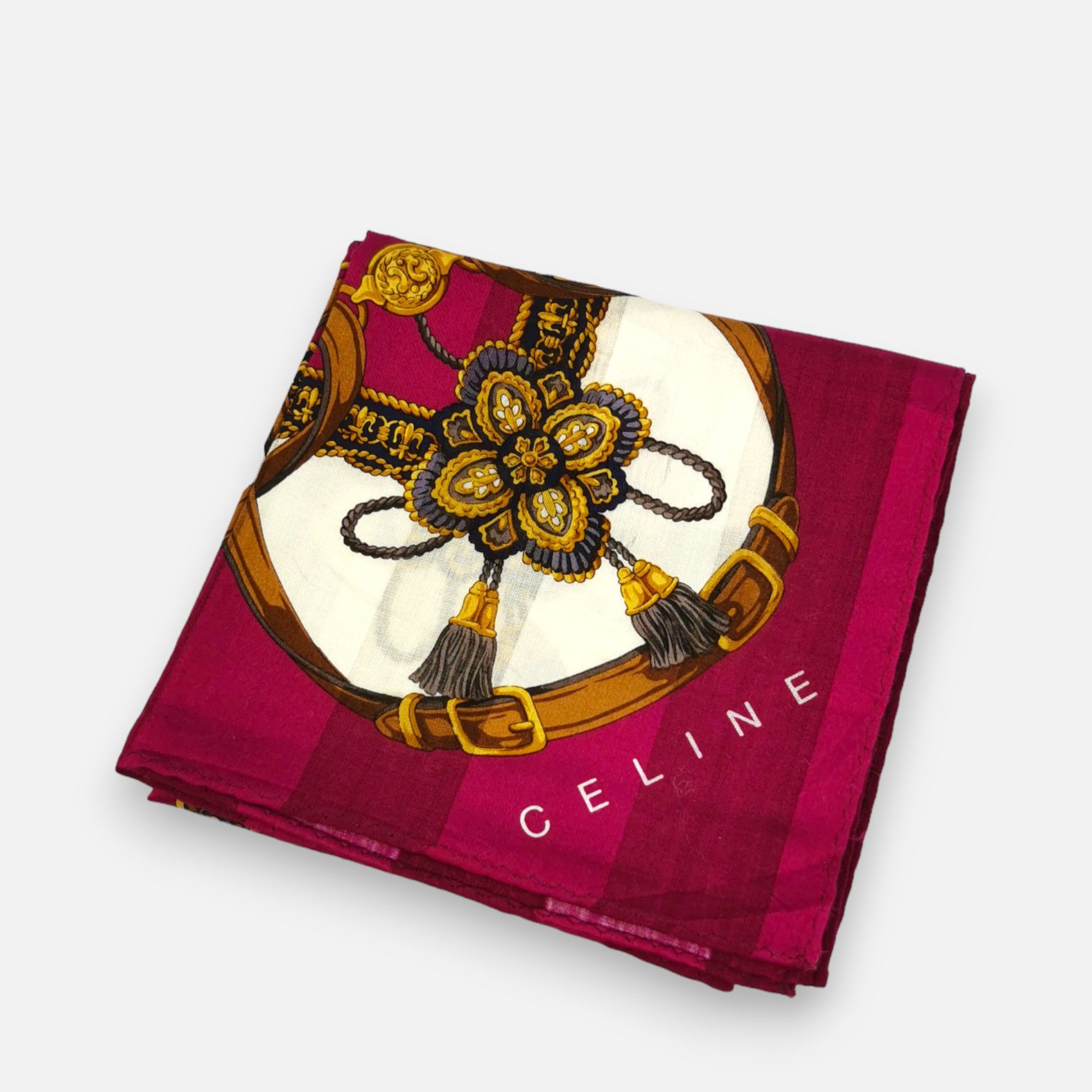 Celine × Vintage Vintage CELINE Handkerchief Neckerchief Bandana Size ONE SIZE - 4 Thumbnail