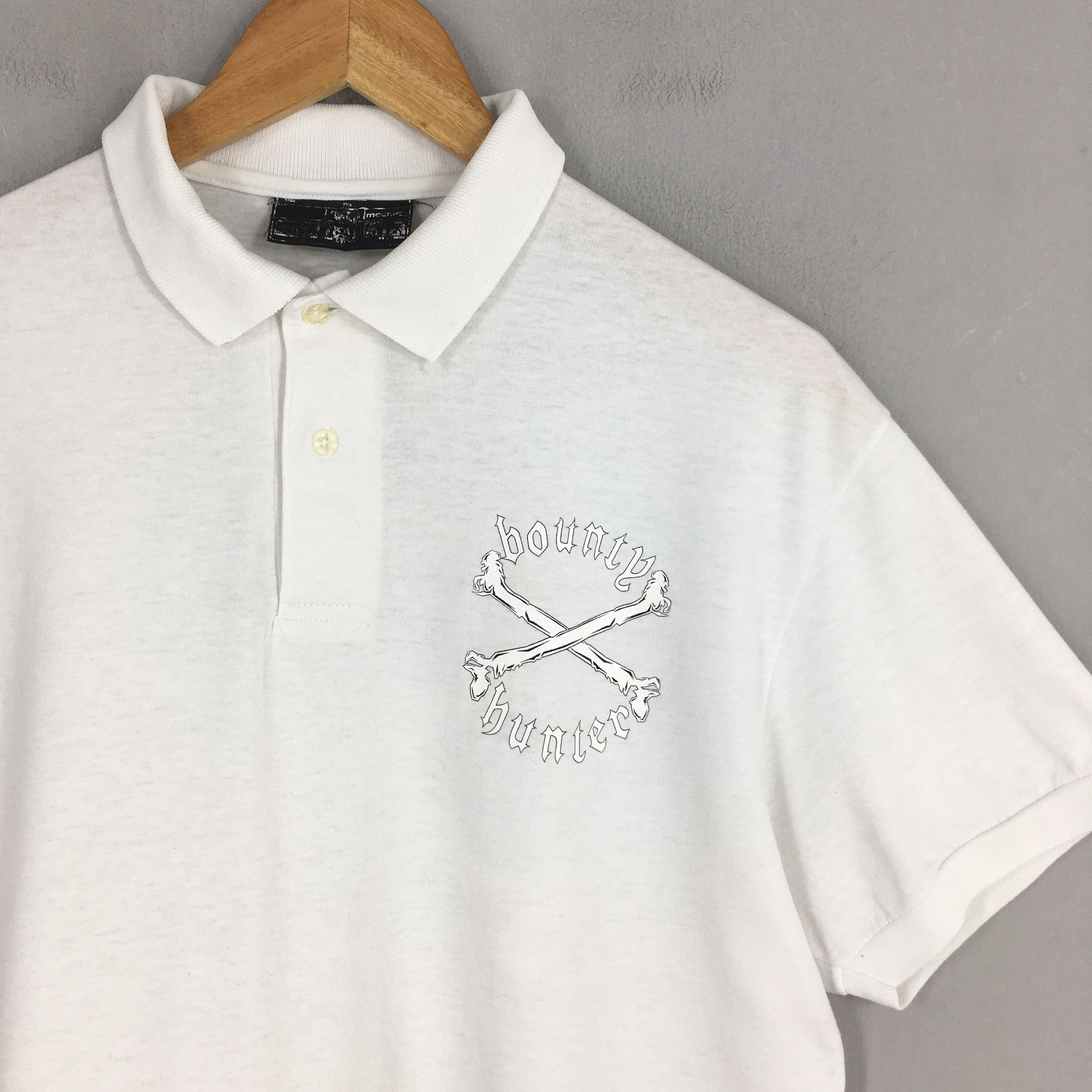 Bounty Hunter × Japanese Brand Vintage Bounty Hunter Japan Skull Bones Polo Shirt Medium Size US M / EU 48-50 / 2 - 2 Thumbnail