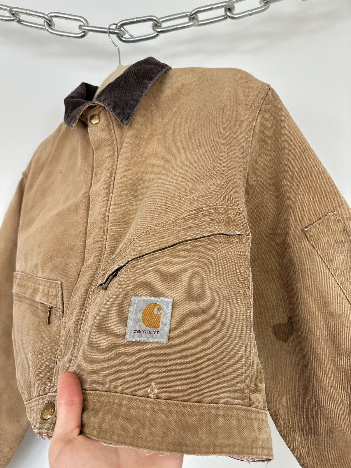 Carhartt Vintage 80s Carhartt USA Cropped Boxy Distressed Rare Jacket Size US S / EU 44-46 / 1 - 3 Thumbnail