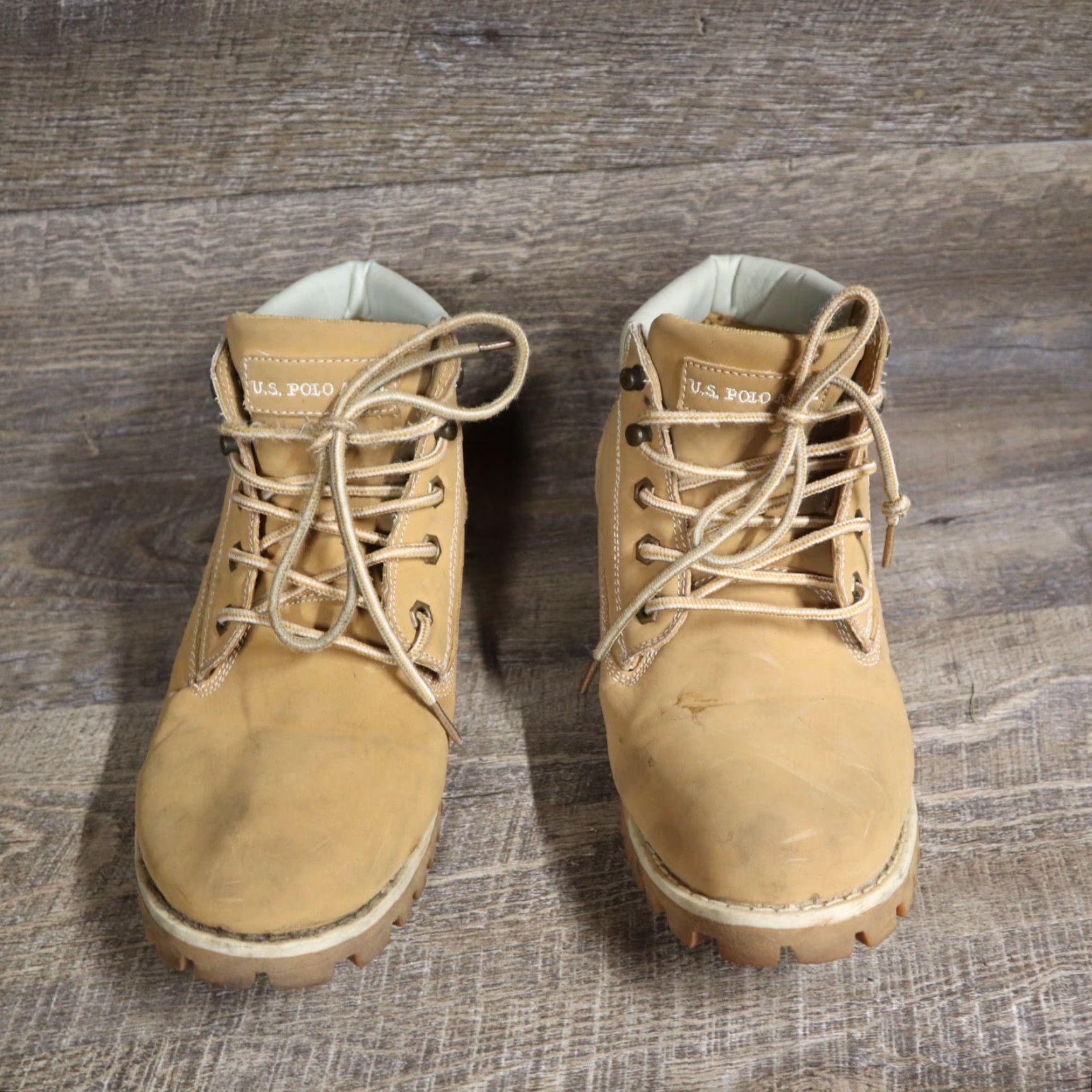 Vintage US Polo Assn Owen High Ankle Tan Wheat / Work Boots / Men's Size 9M Size US M / EU 48-50 / 2 - 3 Thumbnail