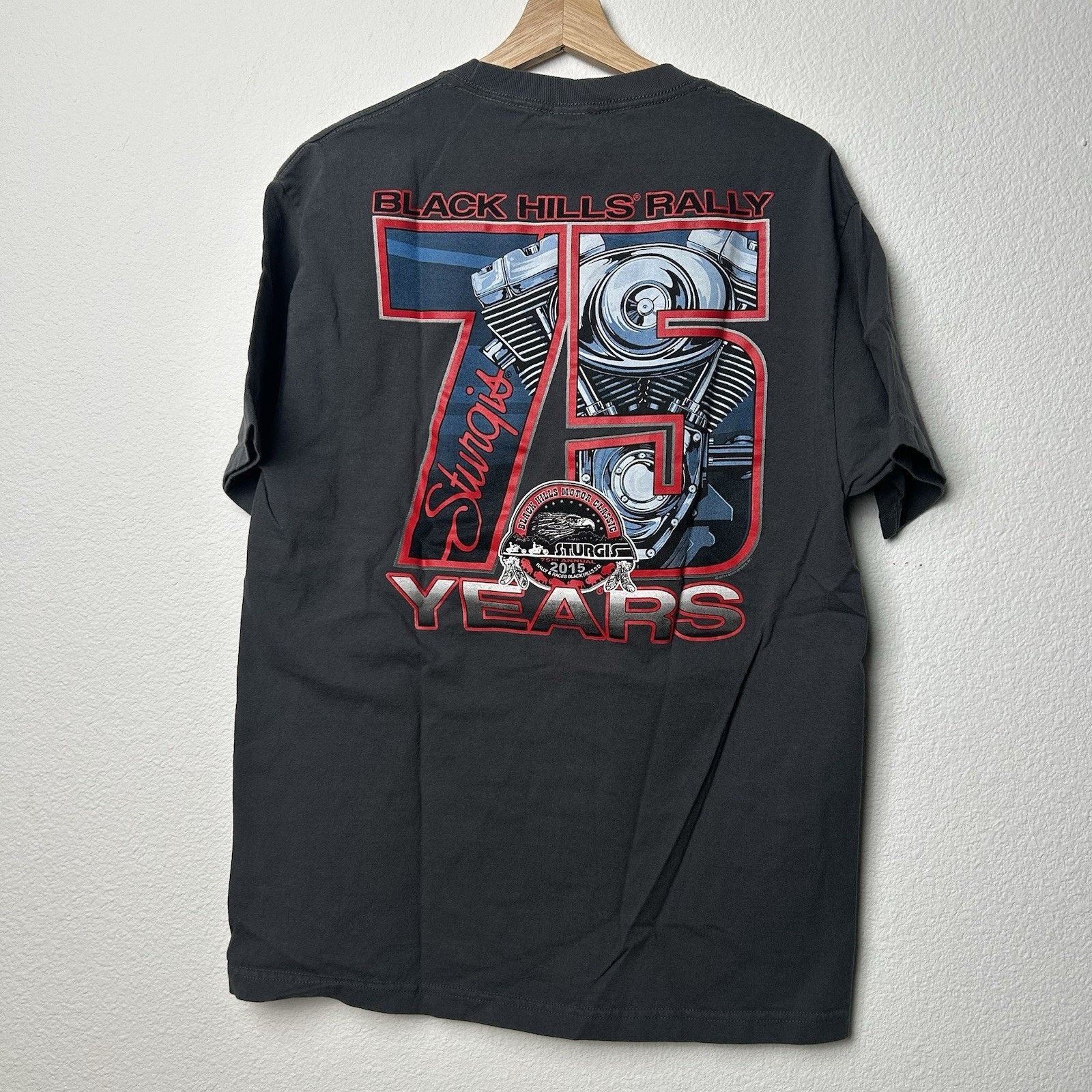 Vintage Black Hills Rally 2015 75 Year T-Shirt Size Large Size US L / EU 52-54 / 3 - 2 Thumbnail